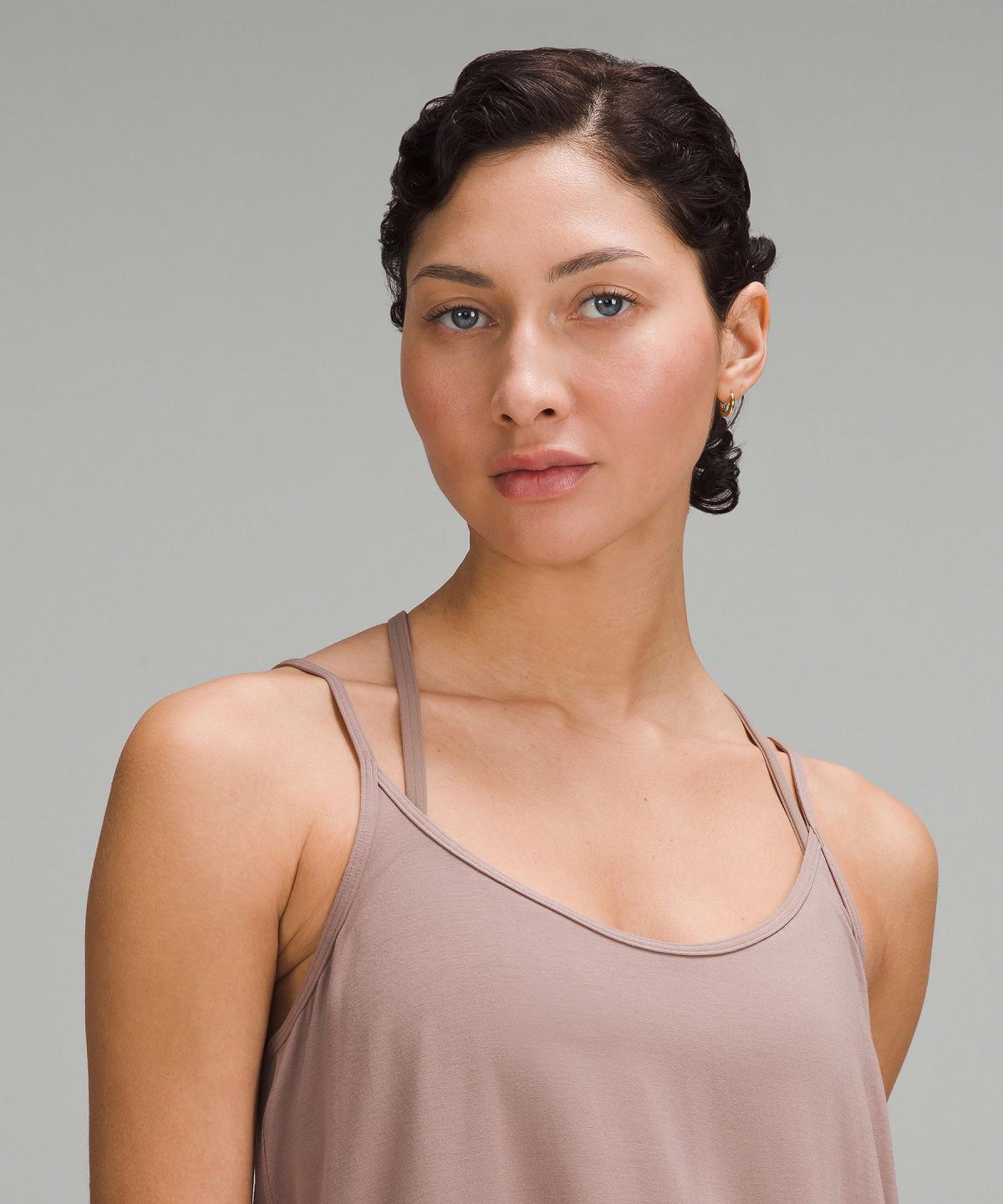 Brown Lululemon Modal Silk-Blend Spaghetti Strap Women Tank Top | NZ_LuLu15691