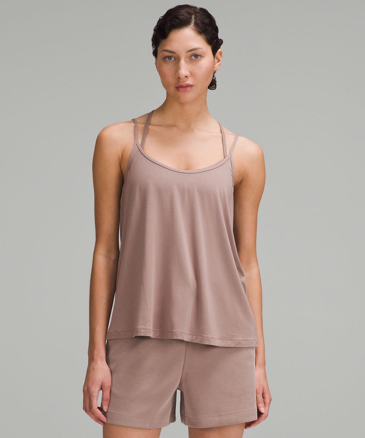 Brown Lululemon Modal Silk-Blend Spaghetti Strap Women Tank Top | NZ_LuLu15691