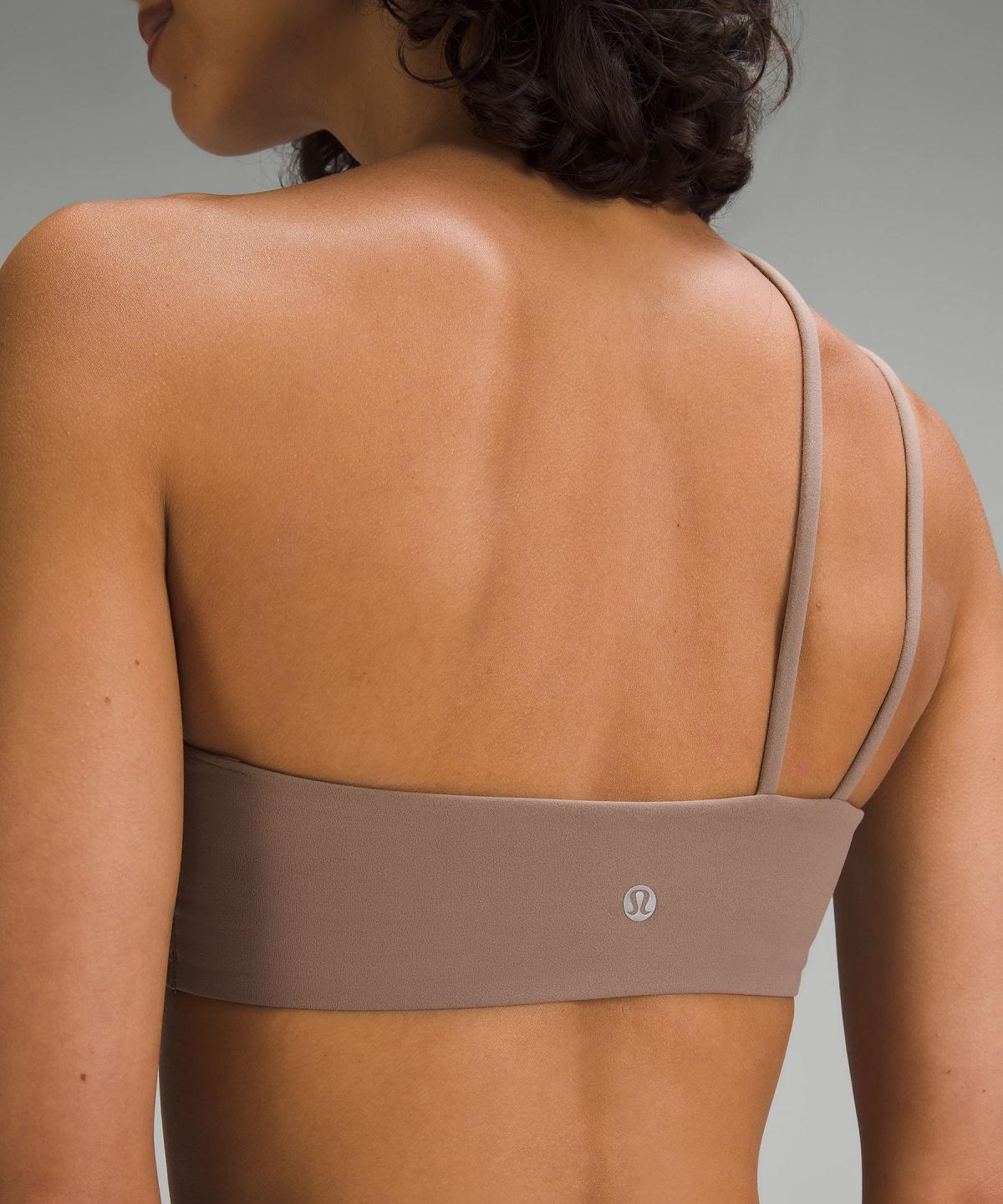 Brown Lululemon Nulu Strappy One-Shoulder Women Sports Bra | NZ_LuLu86508