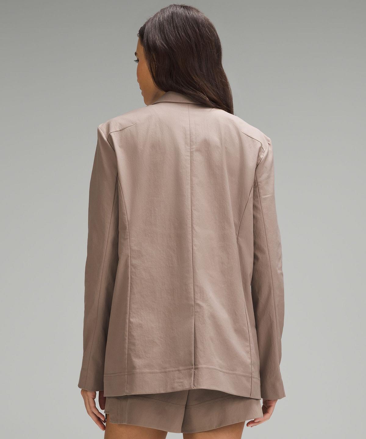 Brown Lululemon Relaxed-Fit Twill Blazer Women Coats & Jackets | NZ_LuLu46503