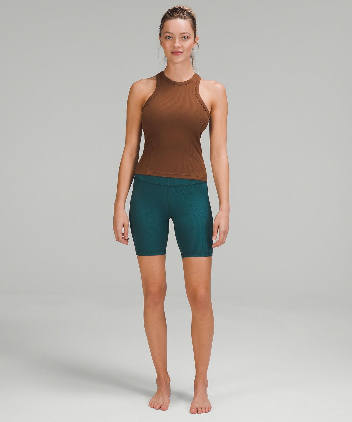 Brown Lululemon Ribbed Nulu Racerback Yoga Women Tank Top | NZ_LuLu11214