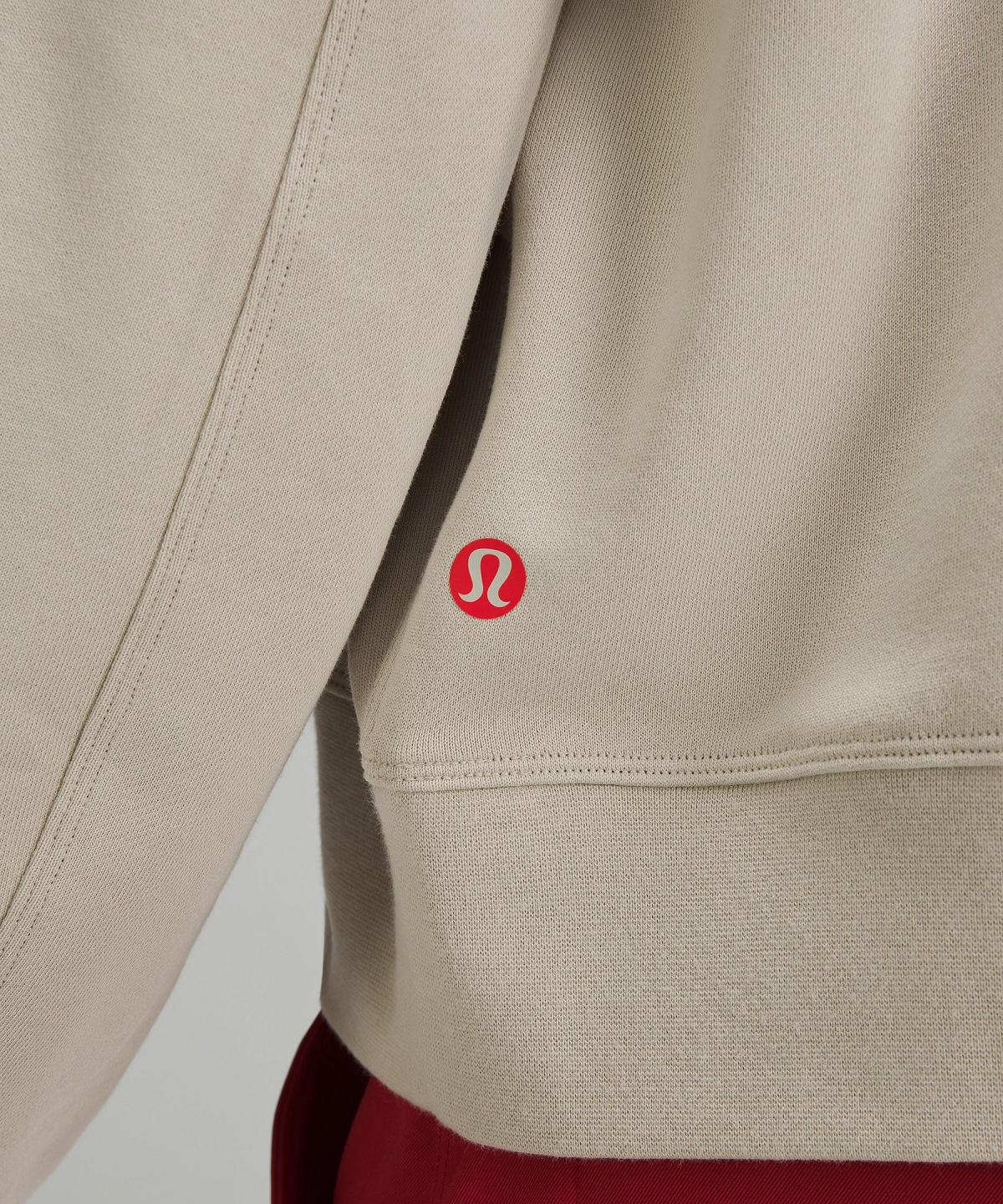 Brown Lululemon Team Canada Perfectly Oversized Cropped Crew Women Hoodies & Sweatshirts | NZ_LuLu20567