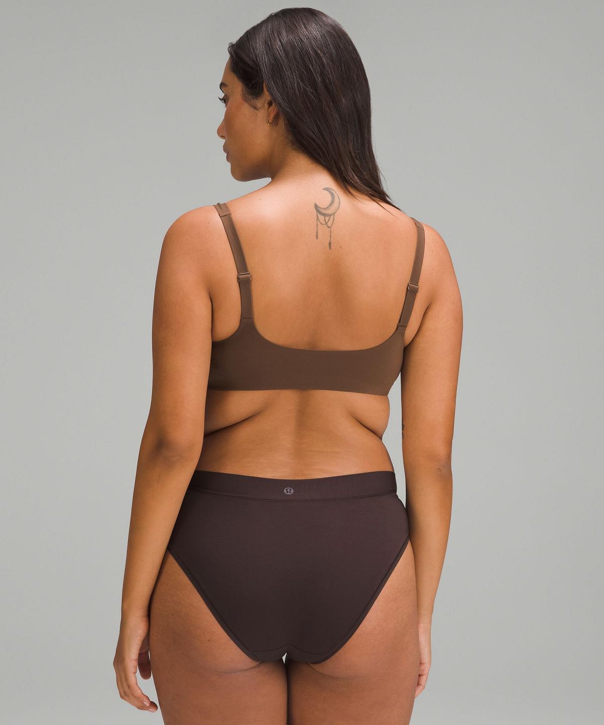 Brown Lululemon Wundermost Ultra-Soft Nulu Scoop-Necklette A–D Cups Women Sports Bra | NZ_LuLu82265