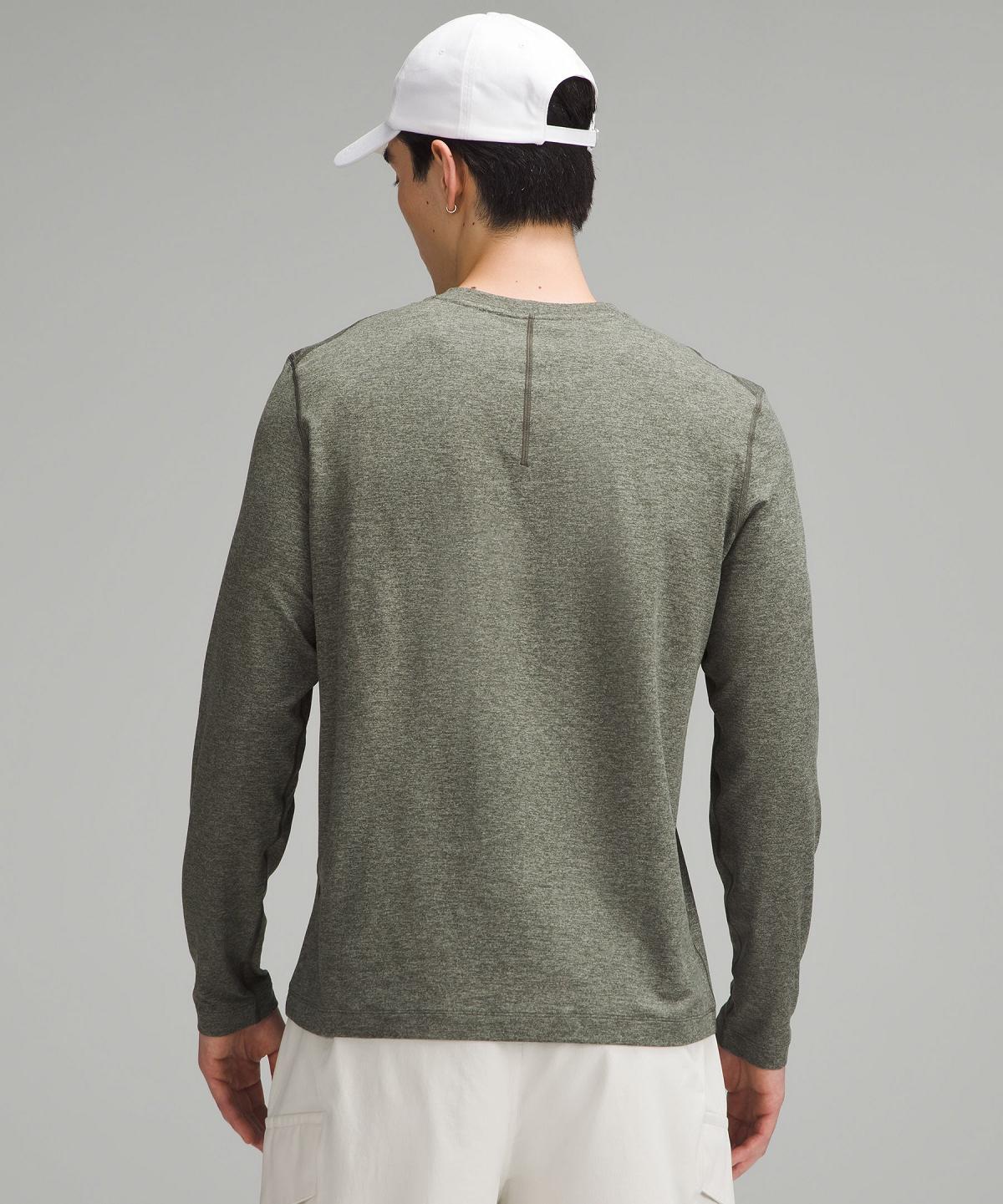 Brown / Green Lululemon Soft Jersey Long-Sleeve Men Shirts | NZ_LuLu25987