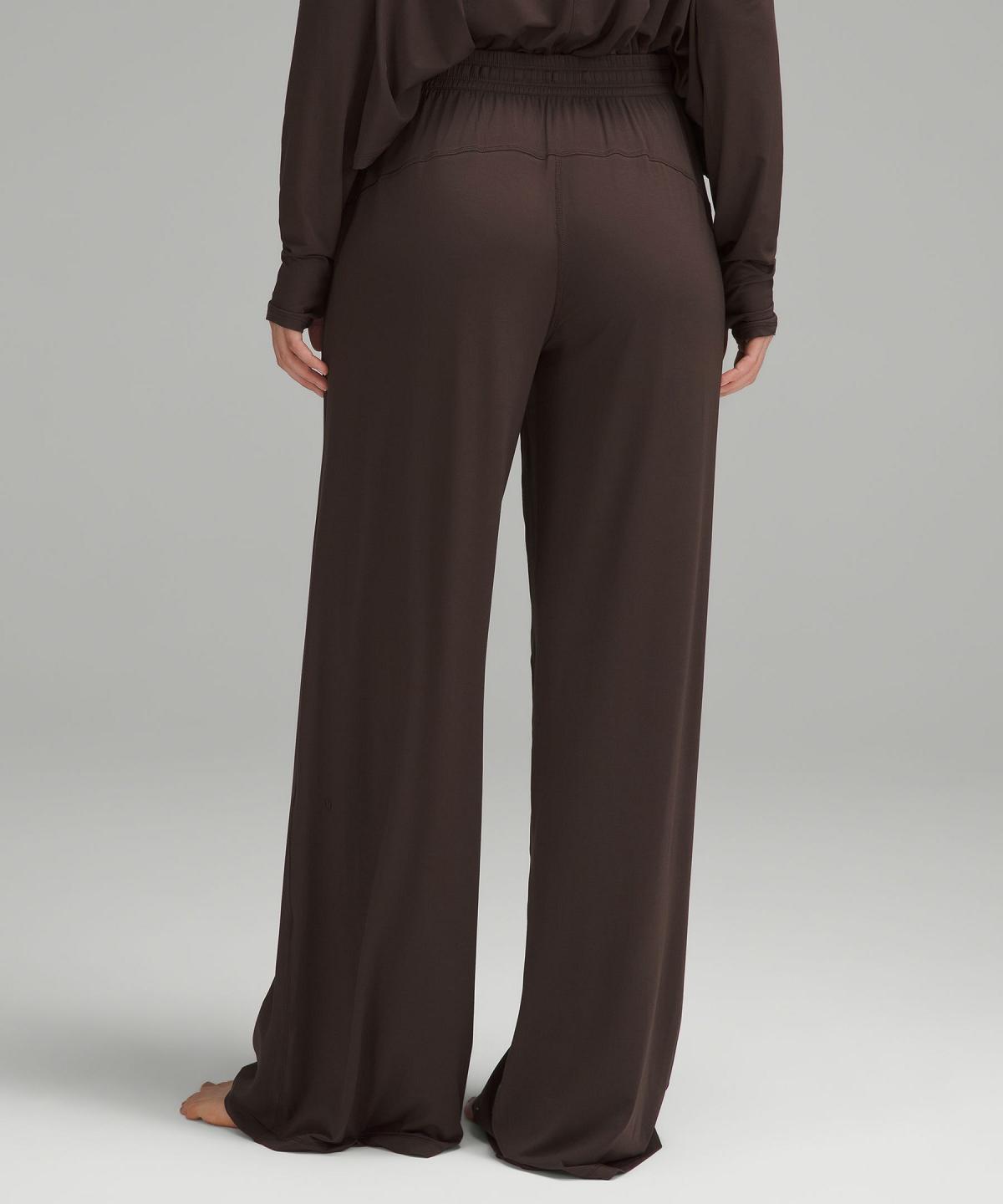 Coffee Lululemon Modal High-Rise Wide-Leg Lounge Women Pants | NZ_LuLu71961