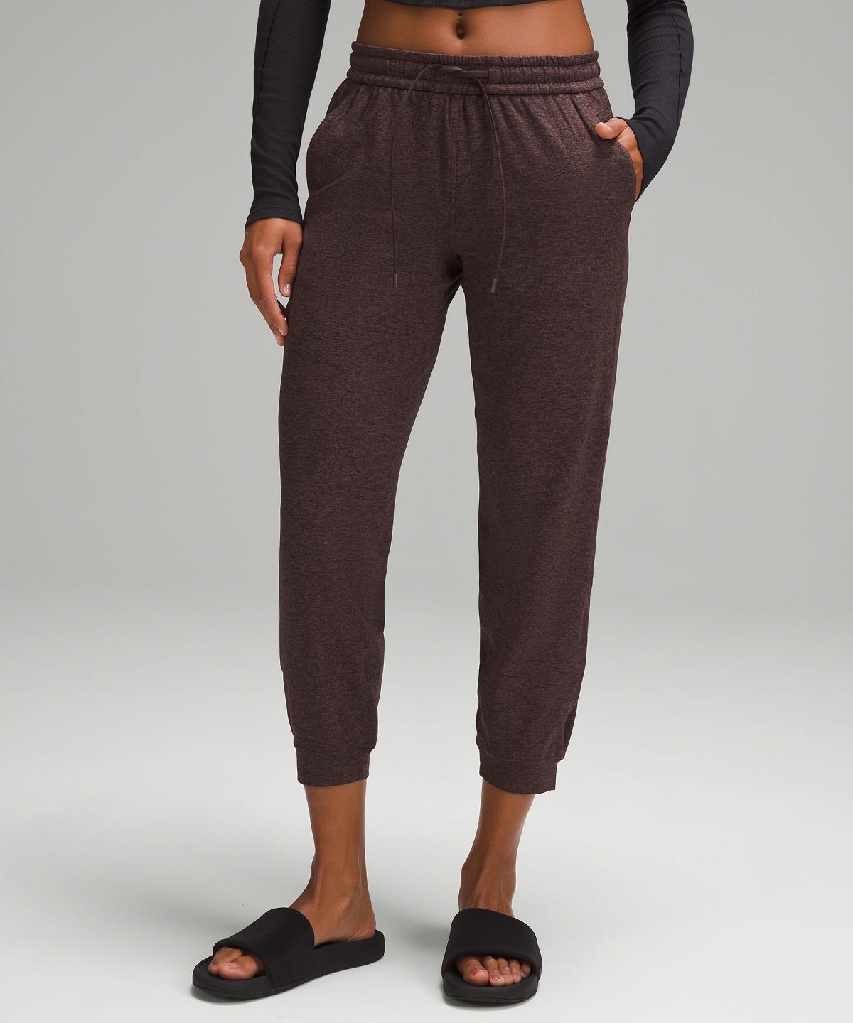 Coffee Lululemon Soft Jersey Classic-Fit Mid-Rise Women Joggers | NZ_LuLu66030