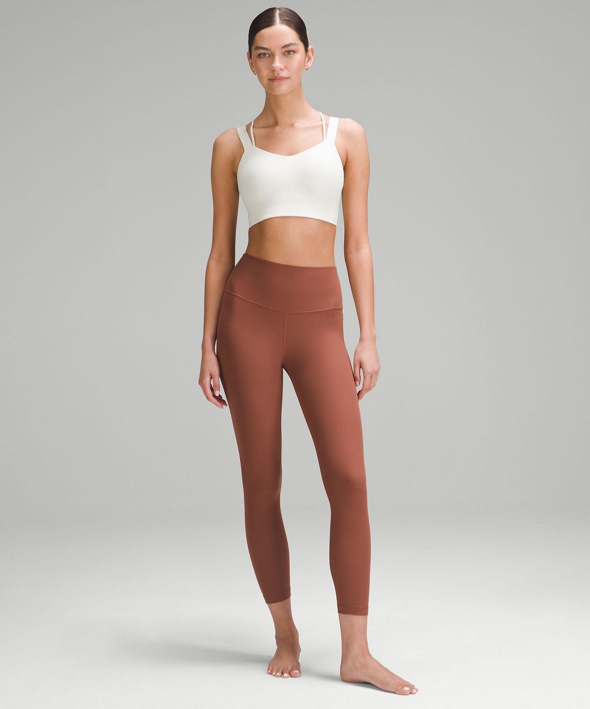 Copper Lululemon Align™ High-Rise Ribbed Pant 25" Women Leggings | NZ_LuLu25109