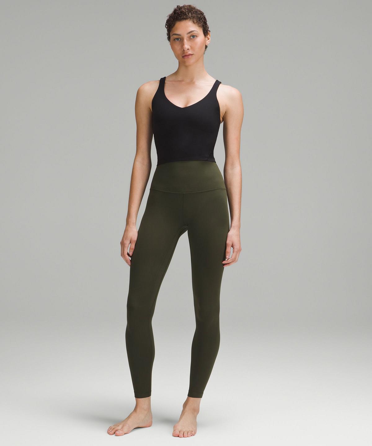 Dark Olive Lululemon Align™ Super-High-Rise Pant 28" Women Leggings | NZ_LuLu70180