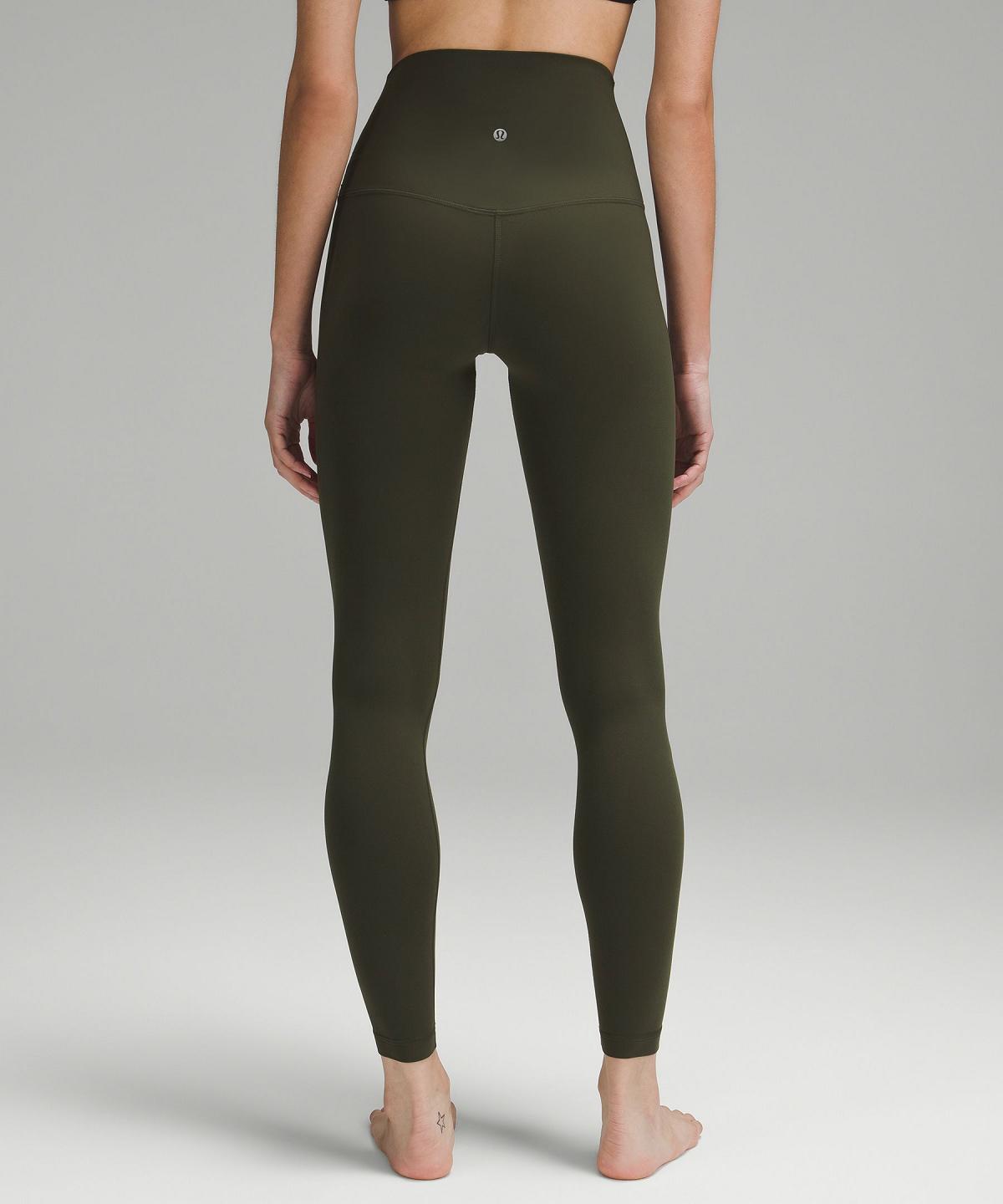 Dark Olive Lululemon Align™ Super-High-Rise Pant 28" Women Leggings | NZ_LuLu70180