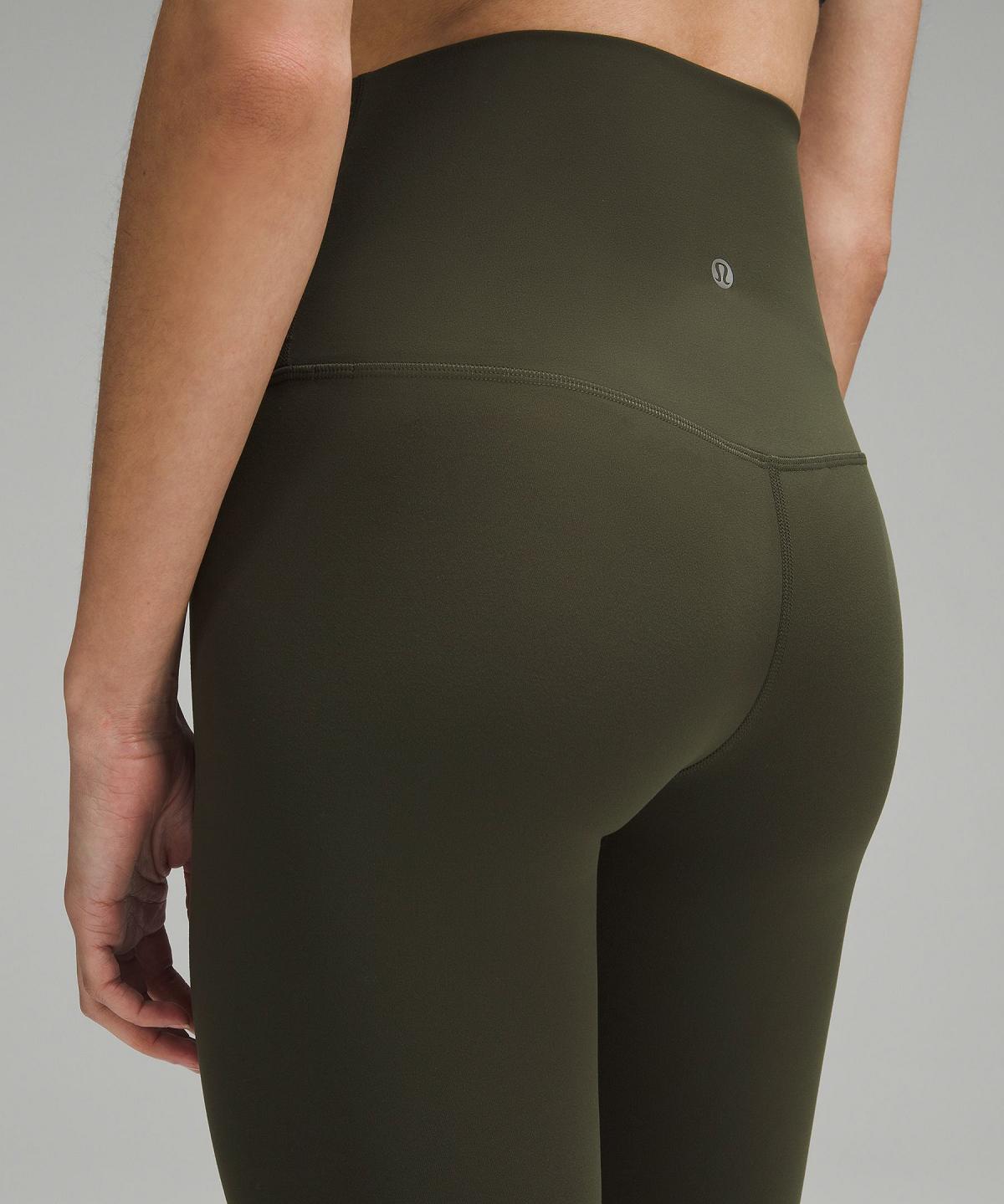 Dark Olive Lululemon Align™ Super-High-Rise Pant 28" Women Leggings | NZ_LuLu70180