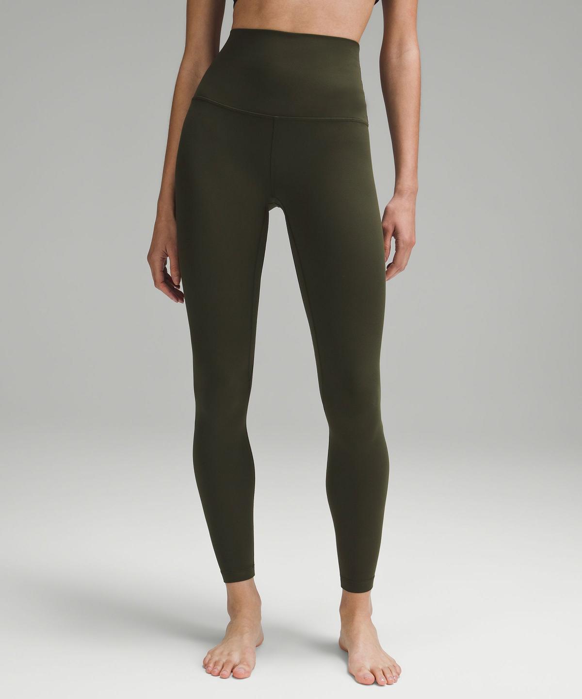 Dark Olive Lululemon Align™ Super-High-Rise Pant 28" Women Leggings | NZ_LuLu70180