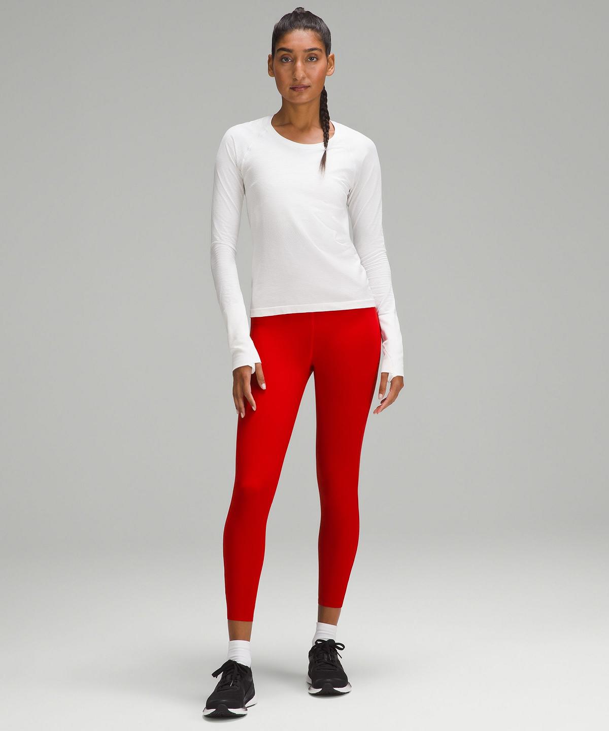 Dark Red Lululemon Base Pace High-Rise Tight 25" Women Leggings | NZ_LuLu18275