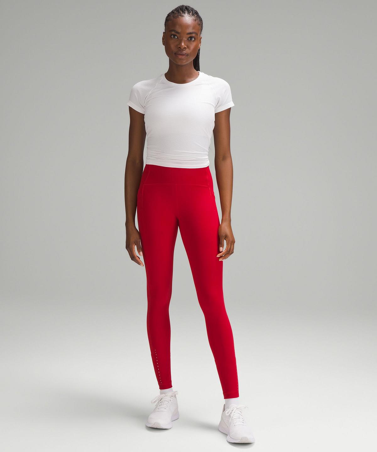 Dark Red Lululemon Swift Speed High-Rise Tight 28" Women Leggings | NZ_LuLu56350