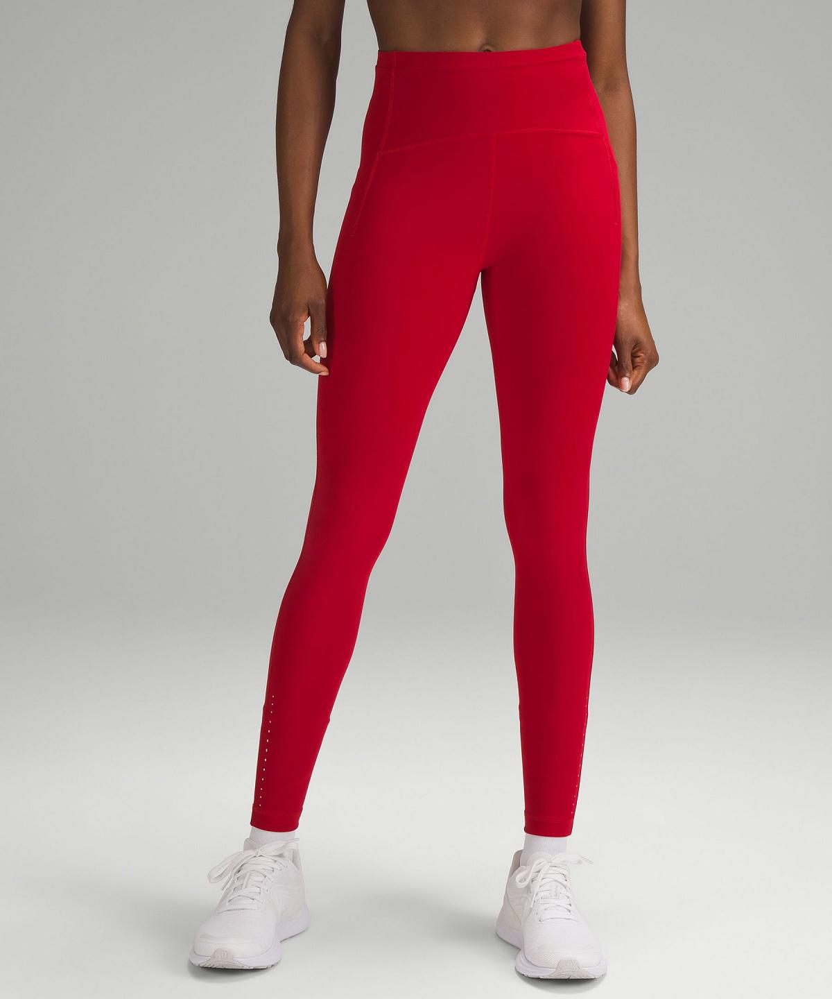 Dark Red Lululemon Swift Speed High-Rise Tight 28" Women Leggings | NZ_LuLu56350