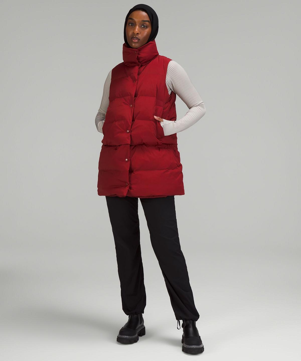 Dark Red Lululemon Transformable Parka Women Coats & Jackets | NZ_LuLu69327