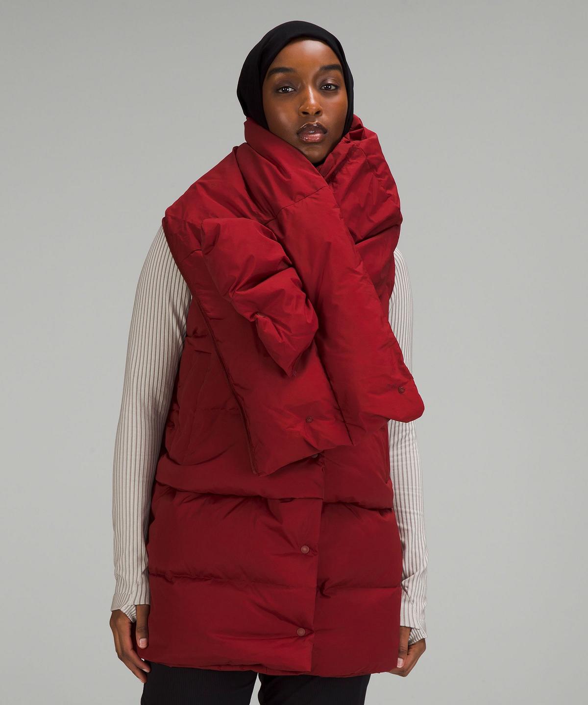 Dark Red Lululemon Transformable Parka Women Coats & Jackets | NZ_LuLu69327