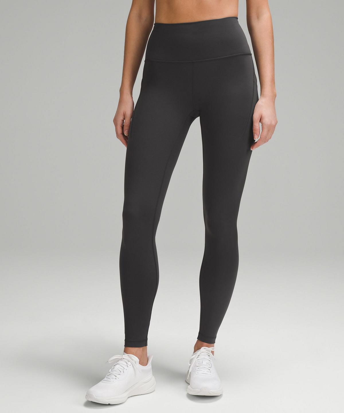 Deep Grey Lululemon Wunder Train High-Rise Tight with Pockets 28" Women Leggings | NZ_LuLu44361