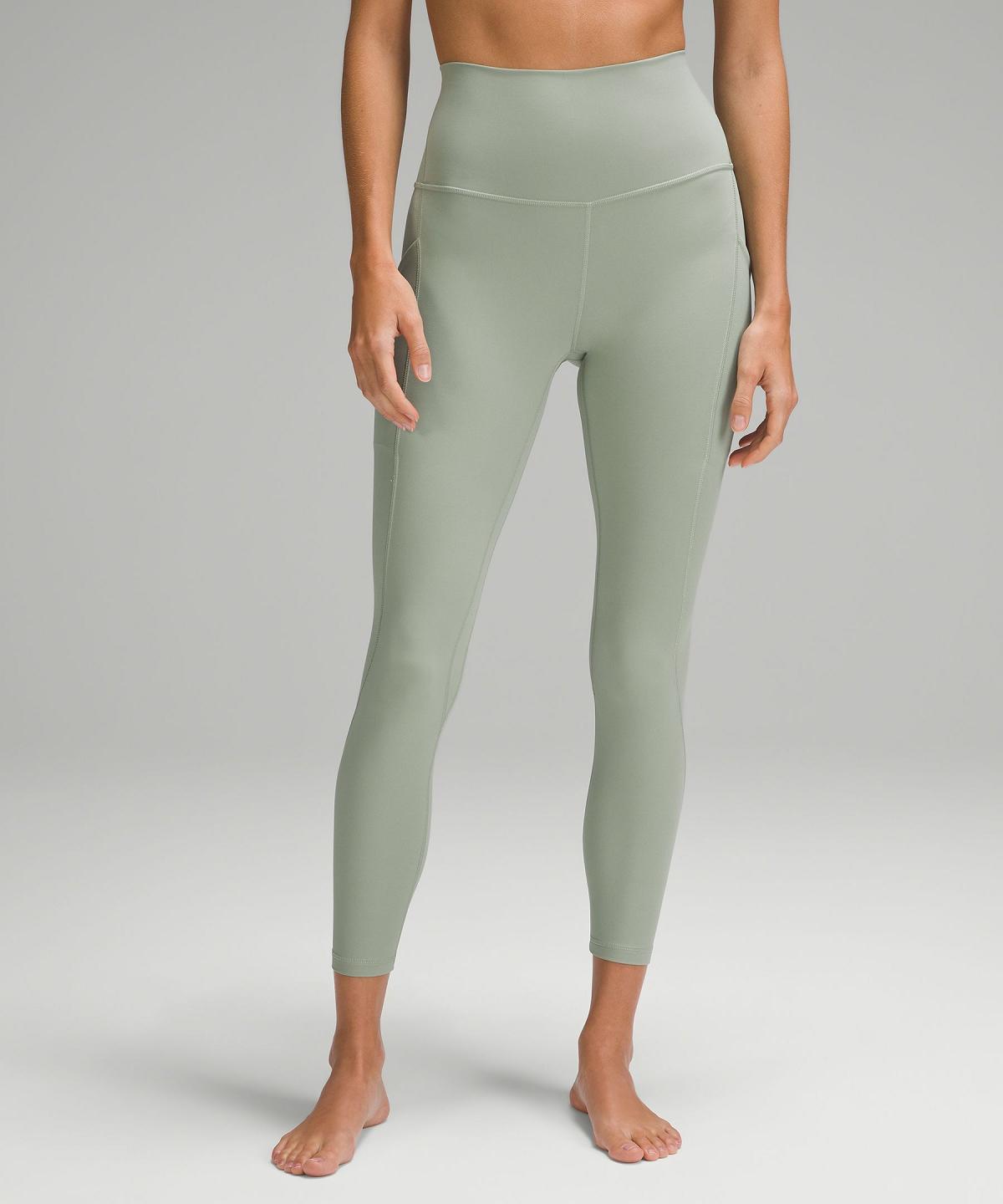 Green Lululemon Align™ High-Risewith Pockets 25" Women Pants | NZ_LuLu75786