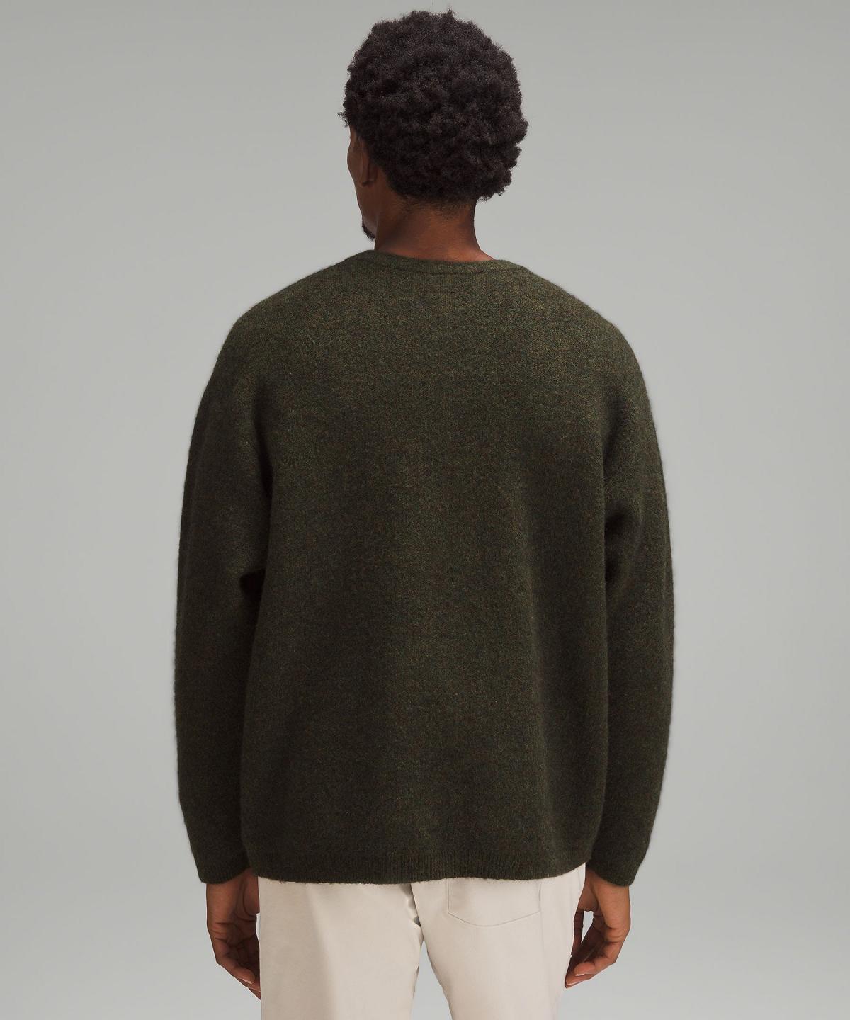 Green Lululemon Alpaca Wool-Blend Crewneck Men Sweaters | NZ_LuLu69856