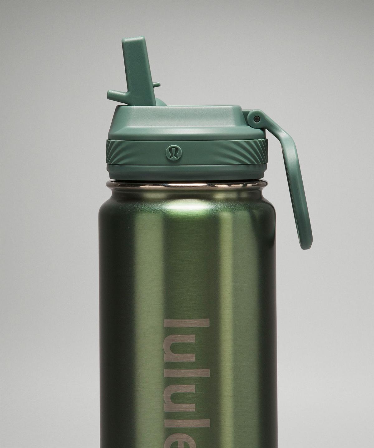 Green Lululemon Back to Life Sport Bottle 24oz Women Water Bottles | NZ_LuLu68059