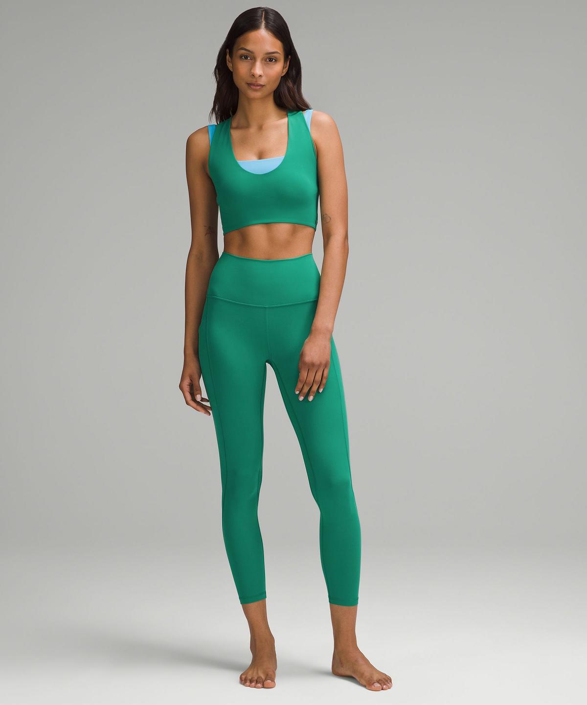 Green Lululemon Bend This Scoop and Cross Women Sports Bra | NZ_LuLu35820