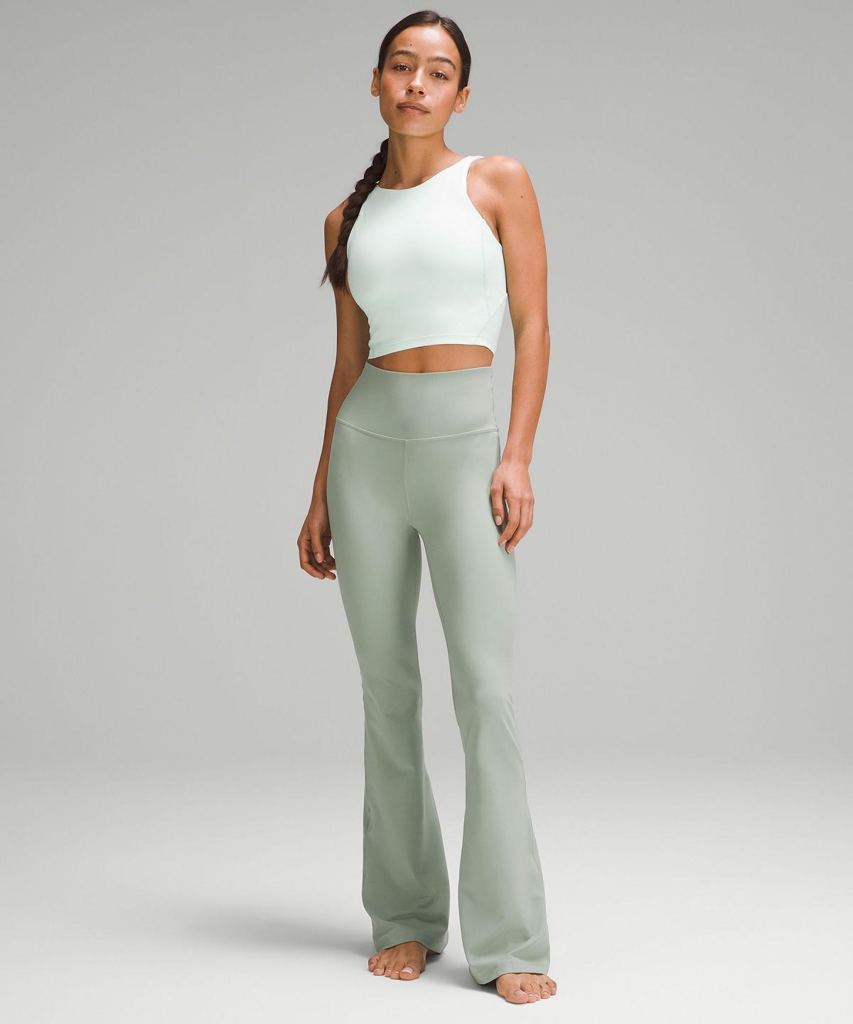 Green Lululemon Groove Super-High-Rise Nulu Flared Pant Women Leggings | NZ_LuLu56346