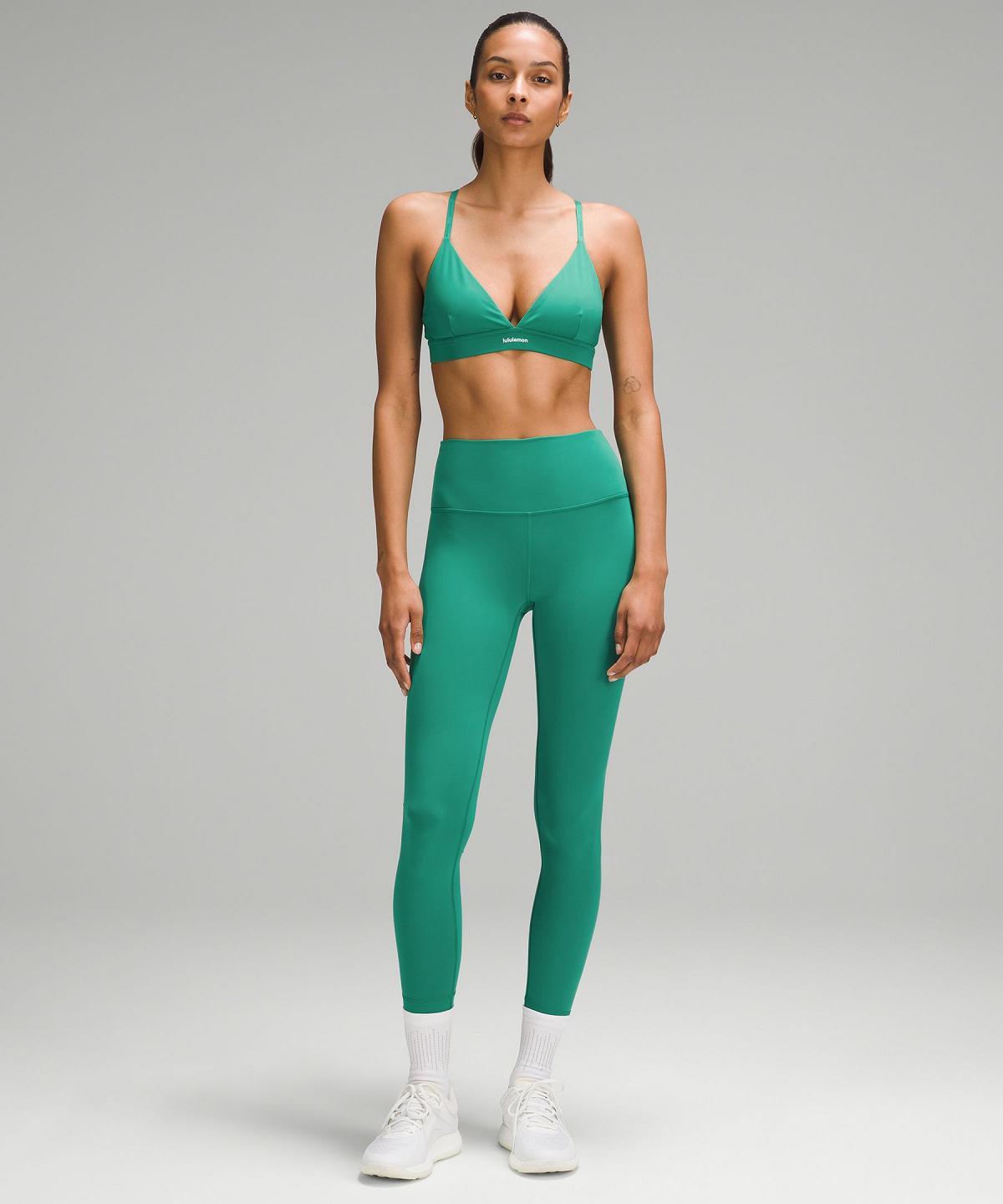 Green Lululemon License to Train Triangle Women Sports Bra | NZ_LuLu66886