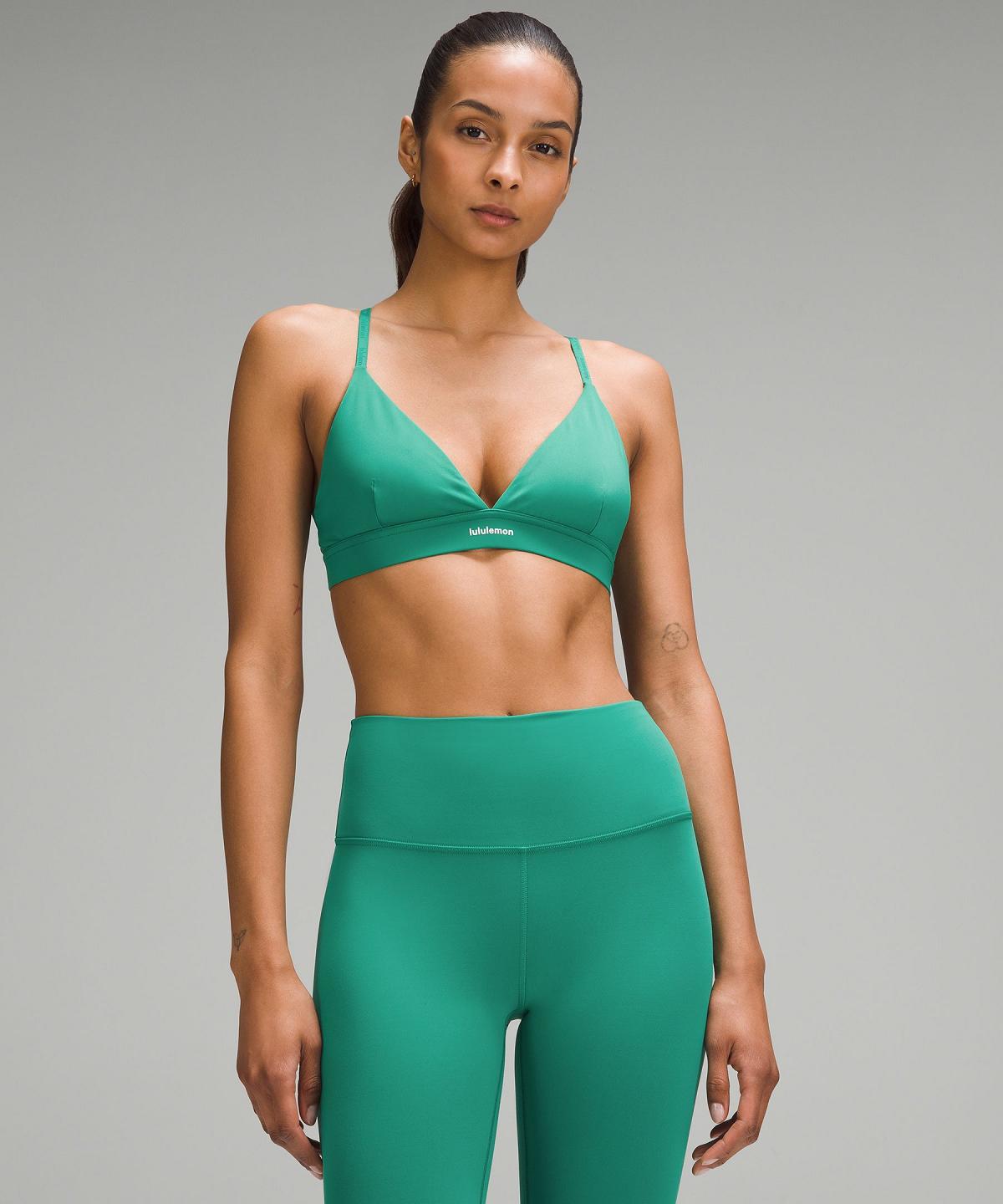 Green Lululemon License to Train Triangle Women Sports Bra | NZ_LuLu66886