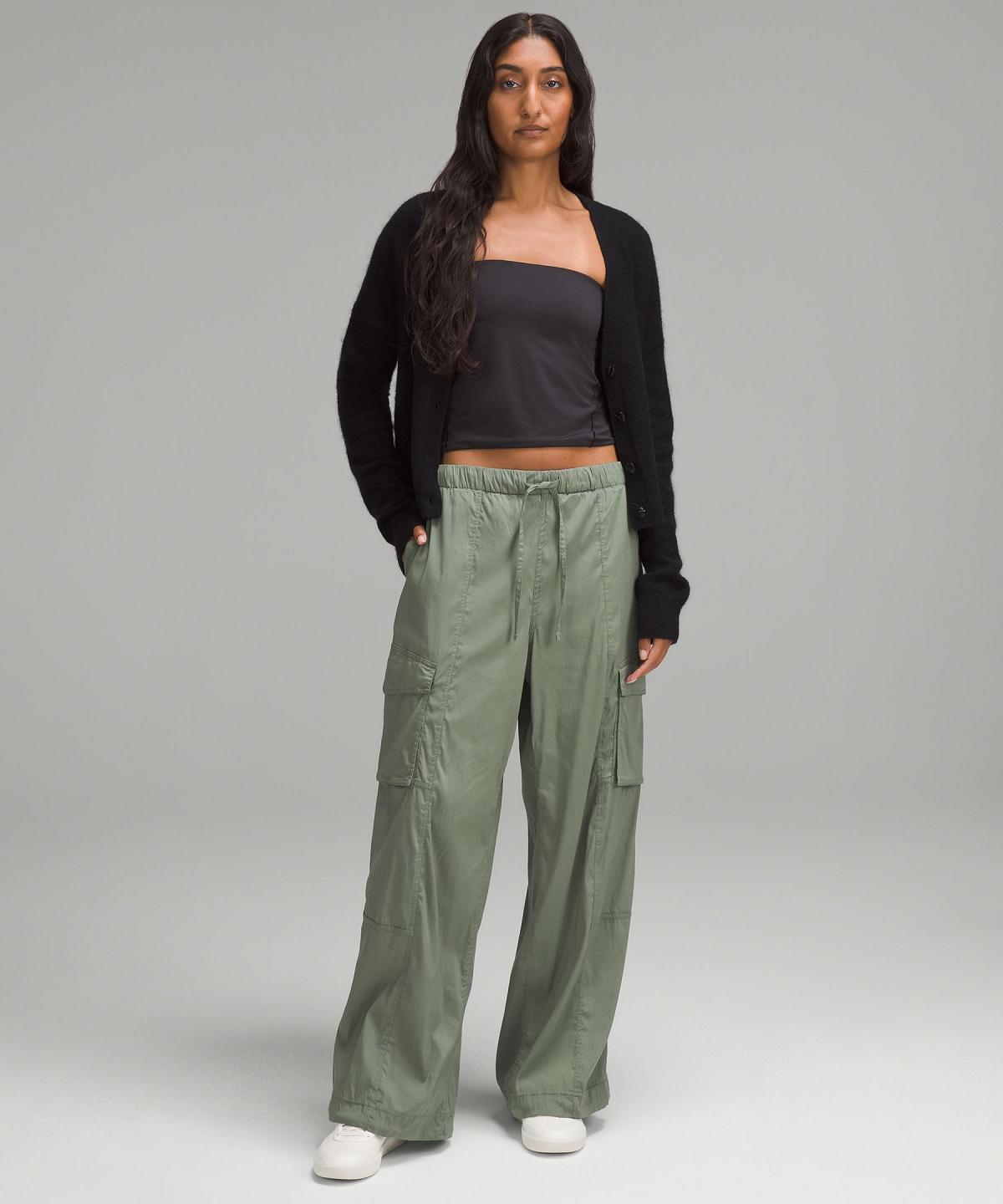 Green Lululemon Lightweight Adjustable Mid-Rise Cargo Women Pants | NZ_LuLu51770