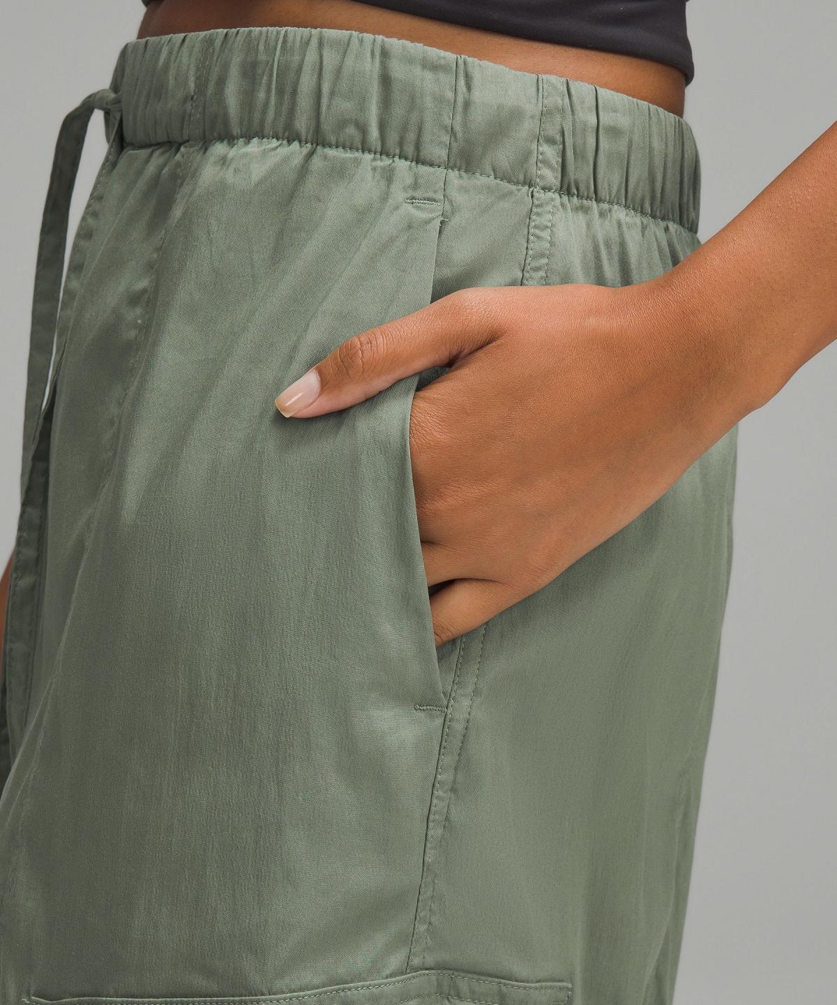 Green Lululemon Lightweight Adjustable Mid-Rise Cargo Women Pants | NZ_LuLu51770