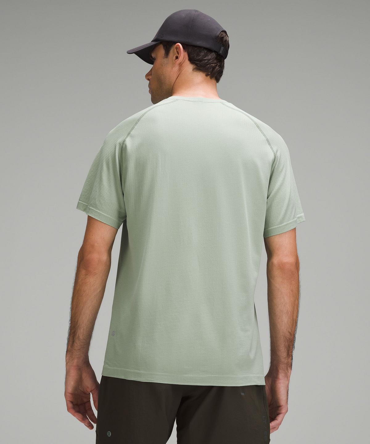 Green Lululemon Metal Vent Tech Short-Sleeve Men Shirts | NZ_LuLu89759