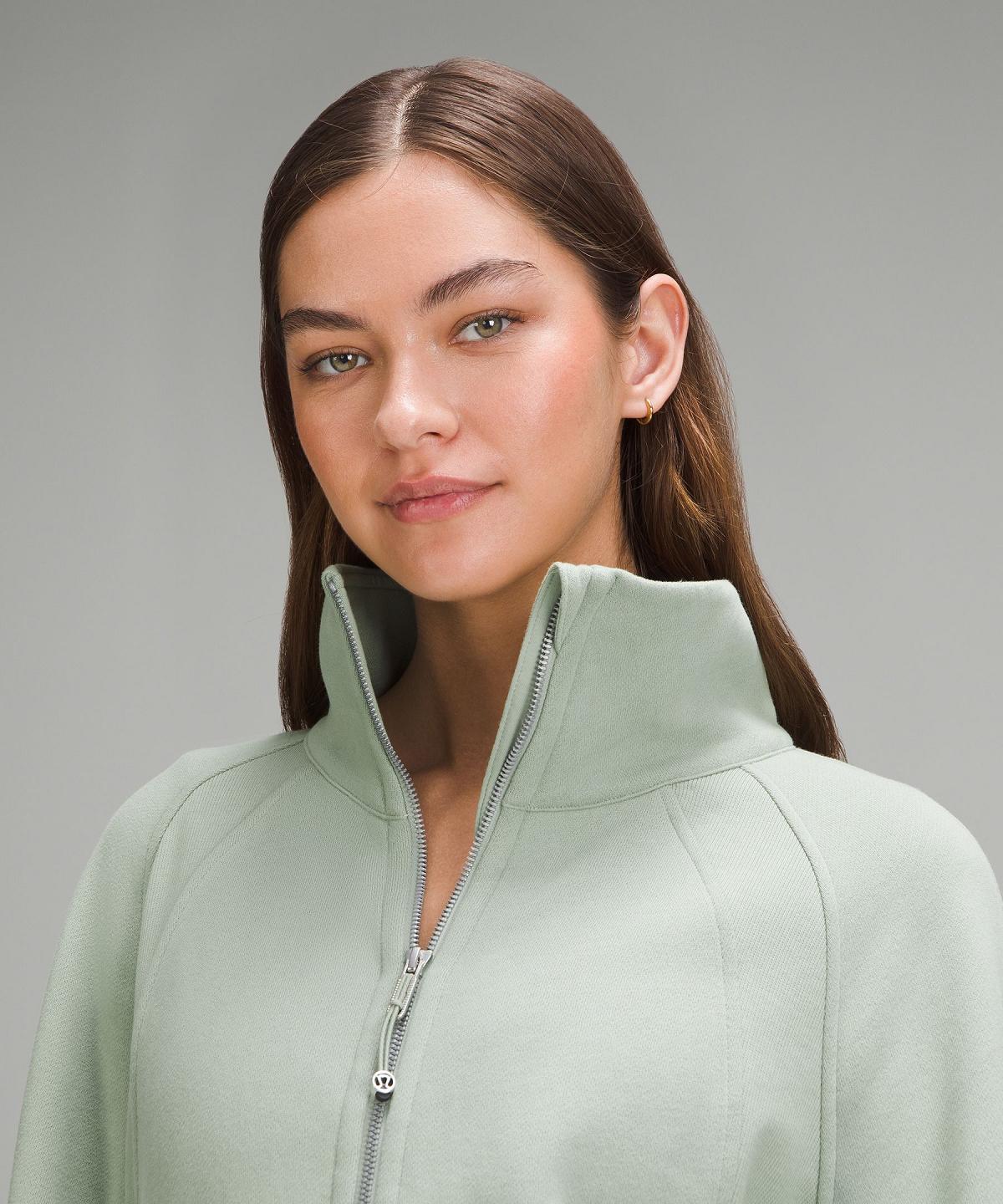 Green Lululemon Scuba Oversized Funnel-Neck Full Zip Women Hoodies & Sweatshirts | NZ_LuLu81348