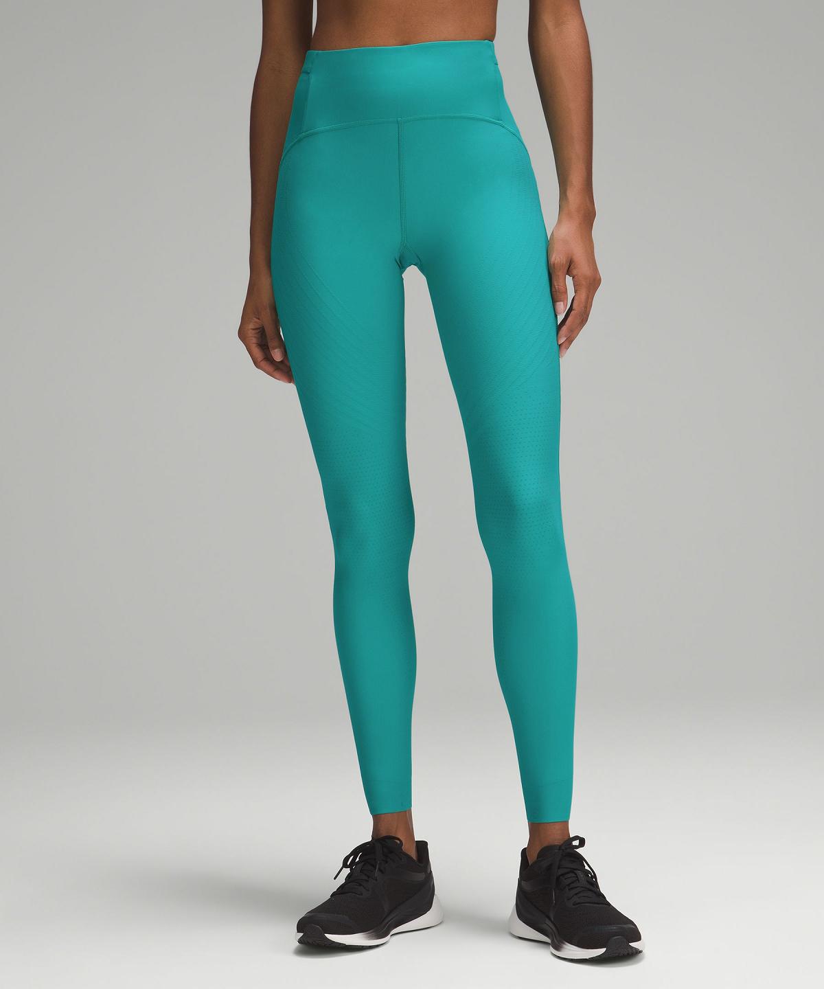 Green Lululemon SenseKnit Running High-Rise Tight 28" Women Leggings | NZ_LuLu20721