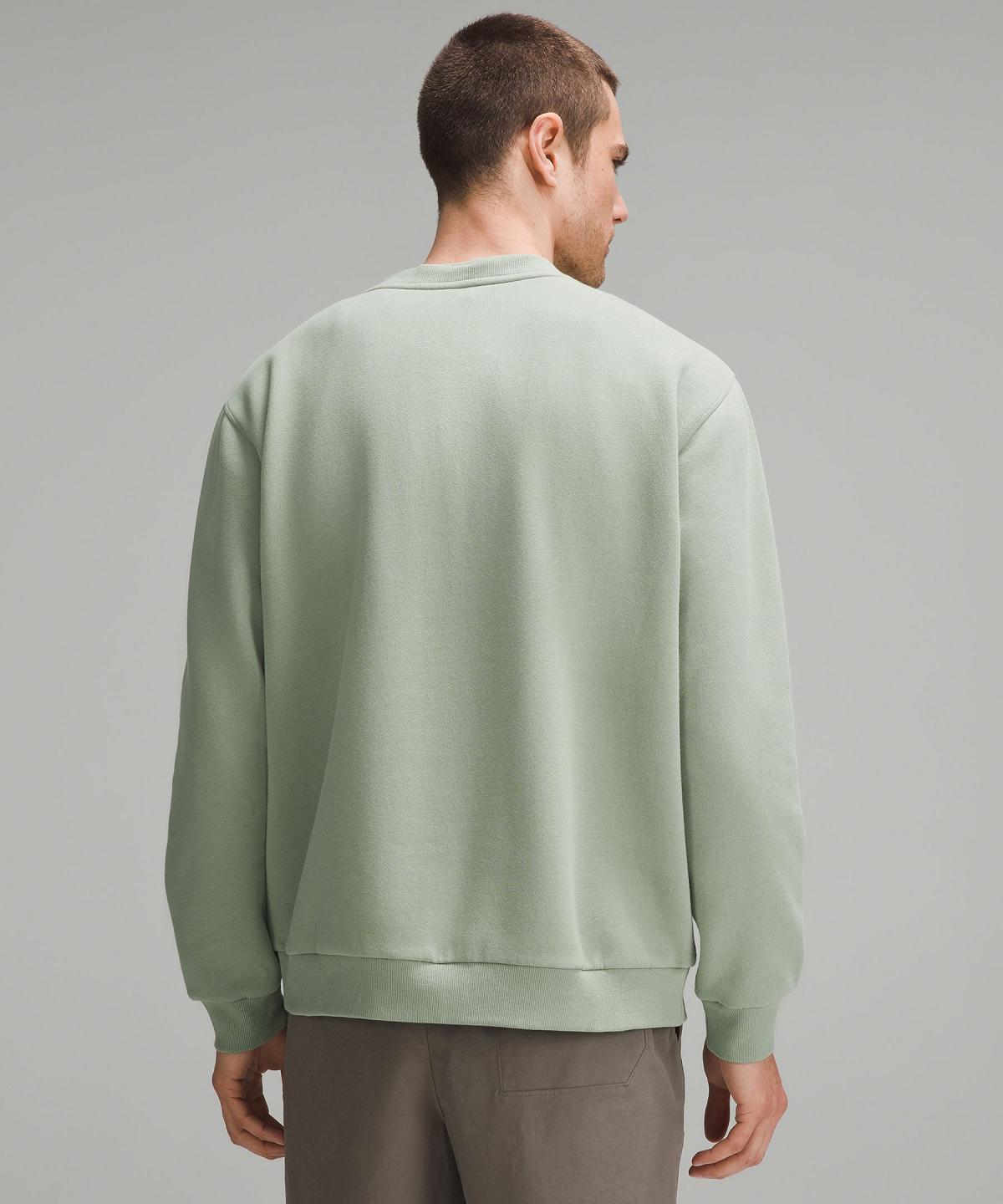 Green Lululemon Steady State Crew Men Hoodies & Sweatshirts | NZ_LuLu49615