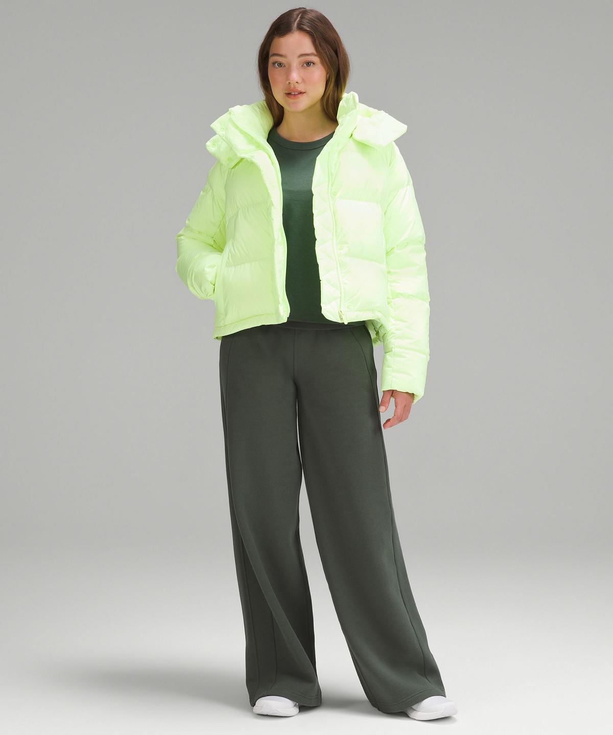 Green Lululemon Wunder Puff Cropped Women Coats & Jackets | NZ_LuLu79428