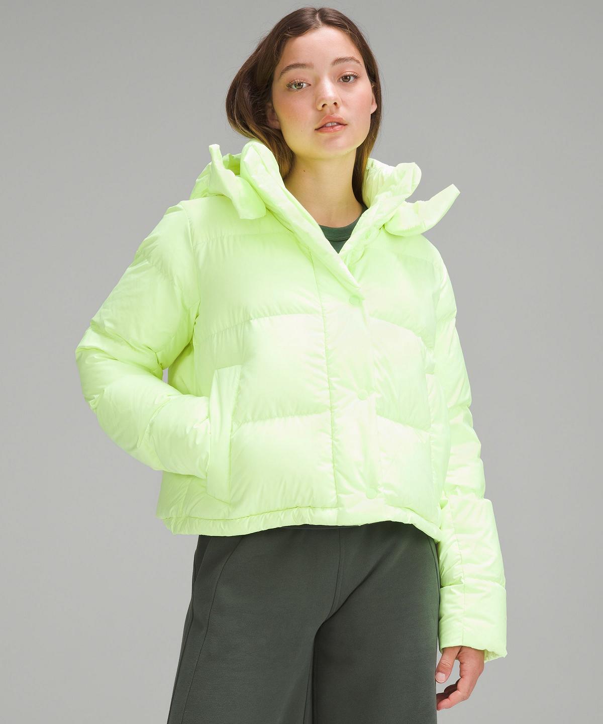 Green Lululemon Wunder Puff Cropped Women Coats & Jackets | NZ_LuLu79428