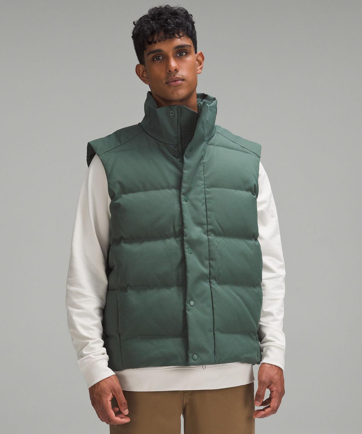 Green Lululemon Wunder Puff Vest Men Coats & Jackets | NZ_LuLu68510