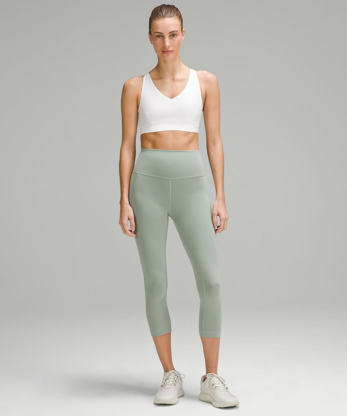 Green Lululemon Wunder Train High-Rise Crop 21" Women Leggings | NZ_LuLu31714