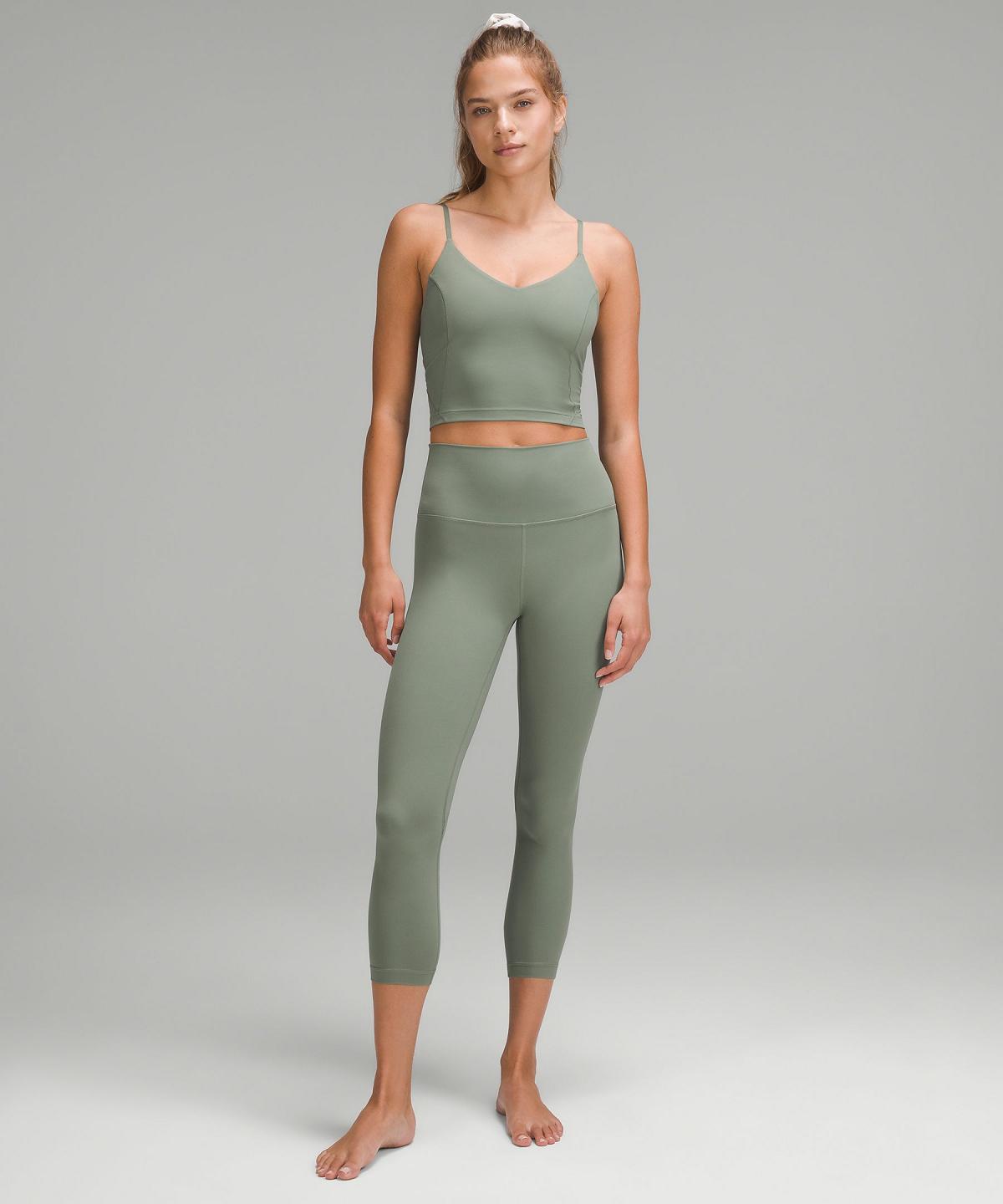 Grey Green Lululemon Align™ Cropped Cami Women Tank Top | NZ_LuLu17684