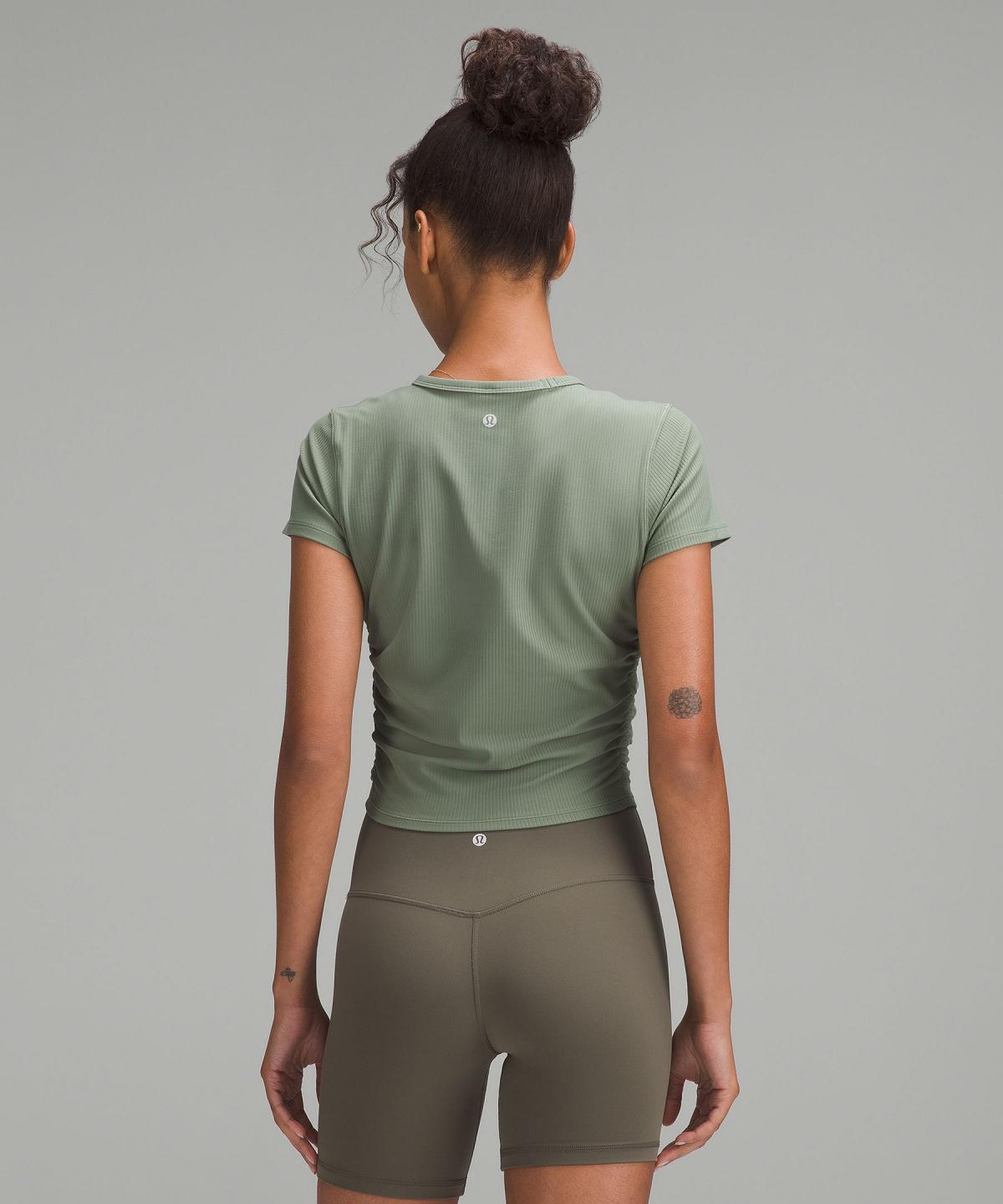 Grey Green Lululemon All It Takes Ribbed Nulu Women T Shirts | NZ_LuLu45725