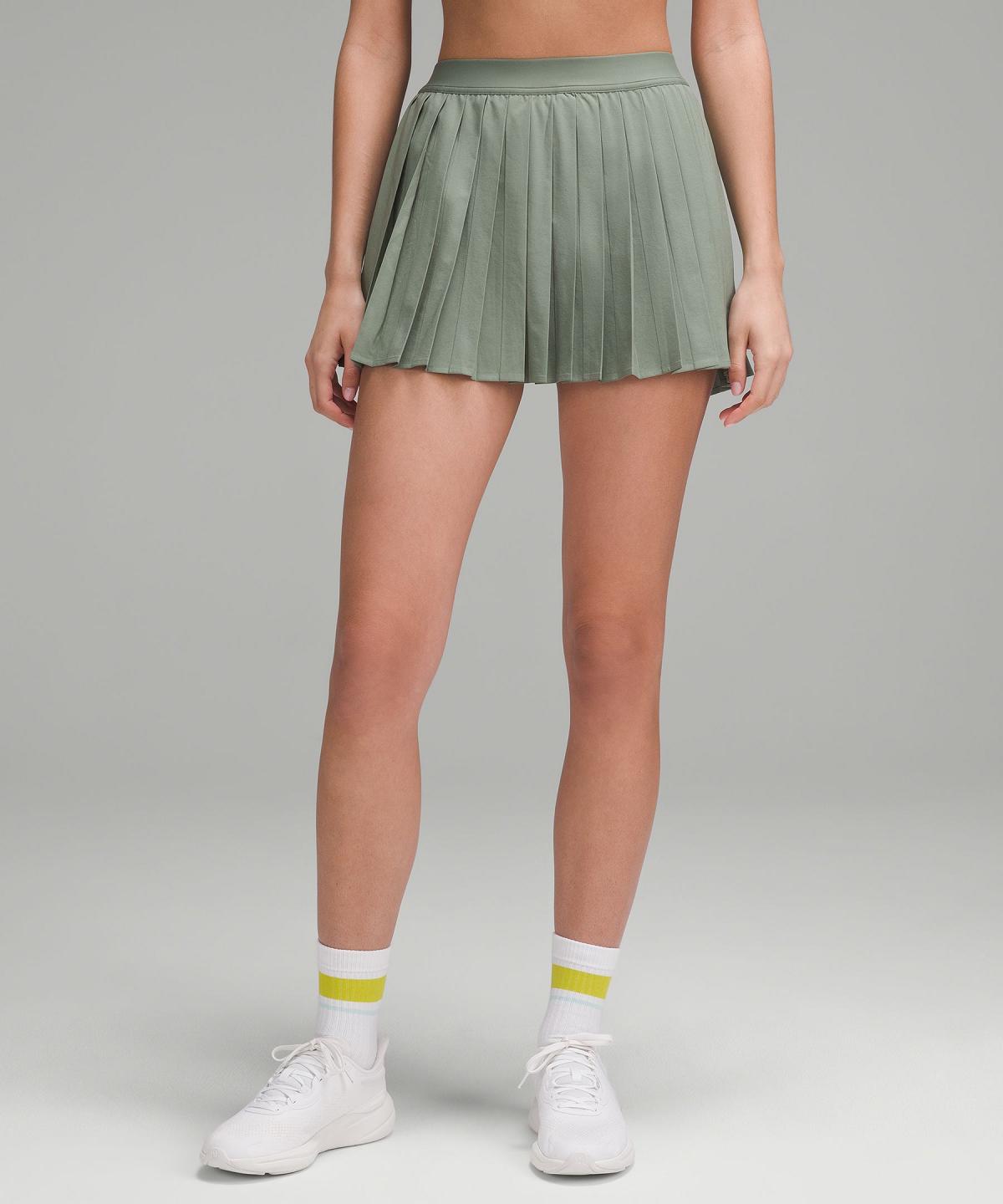 Grey Green Lululemon High-Rise Pleated Tennis Women Skirts | NZ_LuLu99733