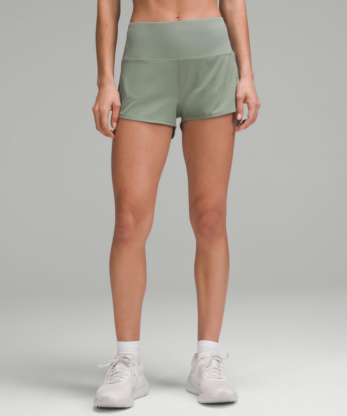 Grey Green Lululemon Speed Up High-Rise Lined 2.5" Women Shorts | NZ_LuLu16932