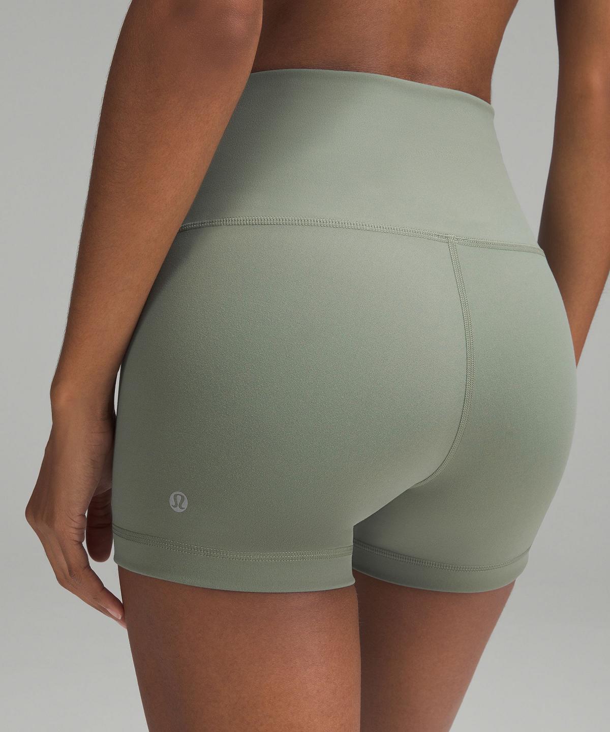 Grey Green Lululemon Wunder Train High-Rise 4" Women Shorts | NZ_LuLu75336