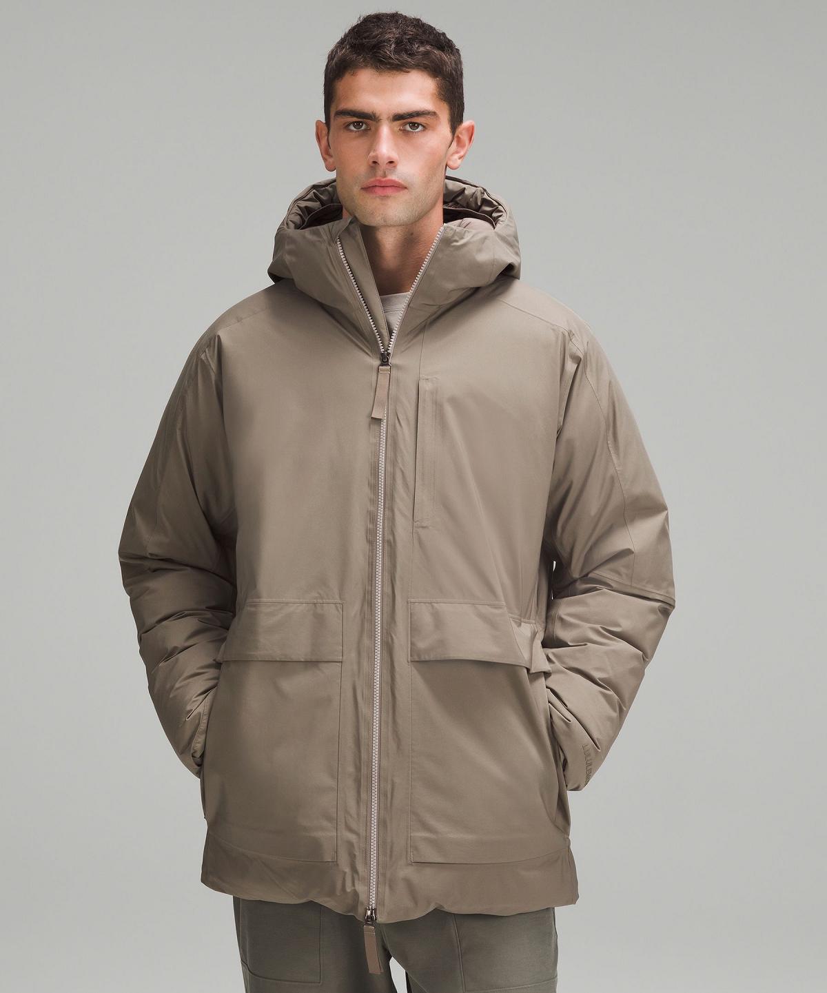 Grey Lululemon StretchSeal Down-Filled Parka Men Coats & Jackets | NZ_LuLu52296