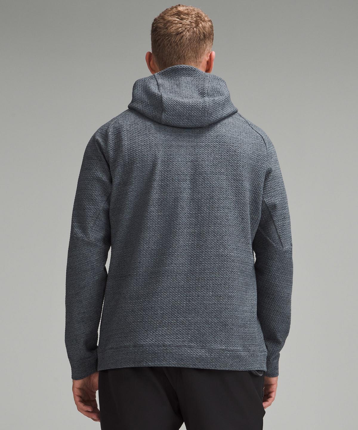 Grey Lululemon Textured Double-Knit Cotton Men Hoodies & Sweatshirts | NZ_LuLu18445