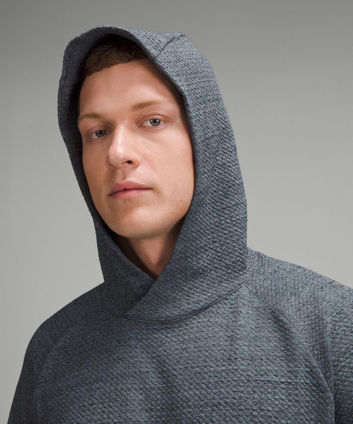 Grey Lululemon Textured Double-Knit Cotton Men Hoodies & Sweatshirts | NZ_LuLu18445