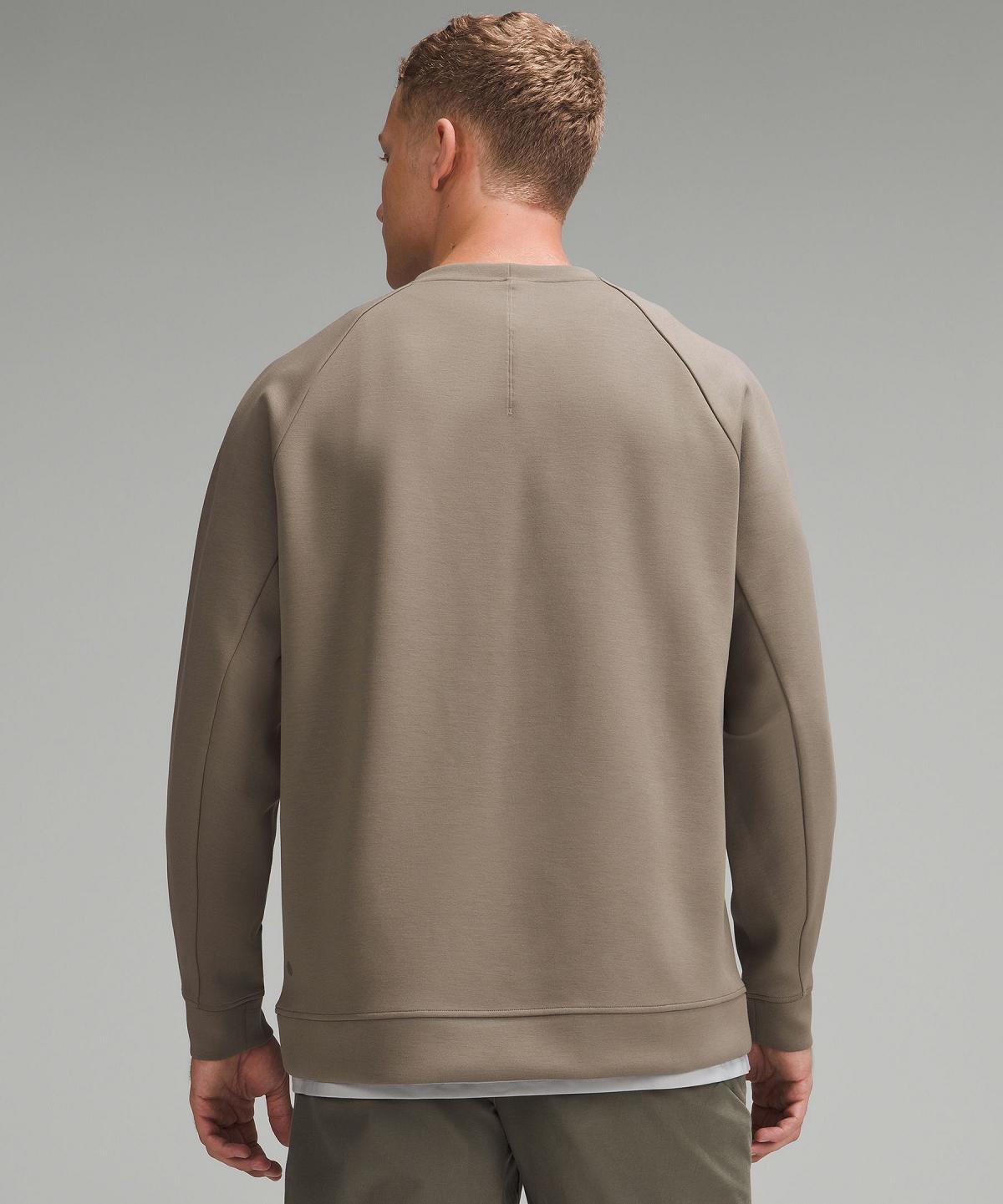 Khaki Lululemon Smooth Spacer Classic-Fit Crew Men Hoodies & Sweatshirts | NZ_LuLu83644