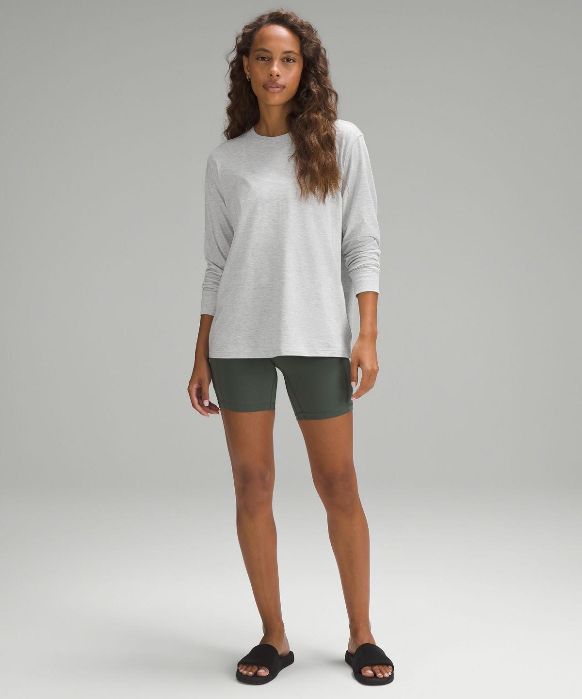 Light Grey Lululemon All Yours Long-Sleeve Women T Shirts | NZ_LuLu68015