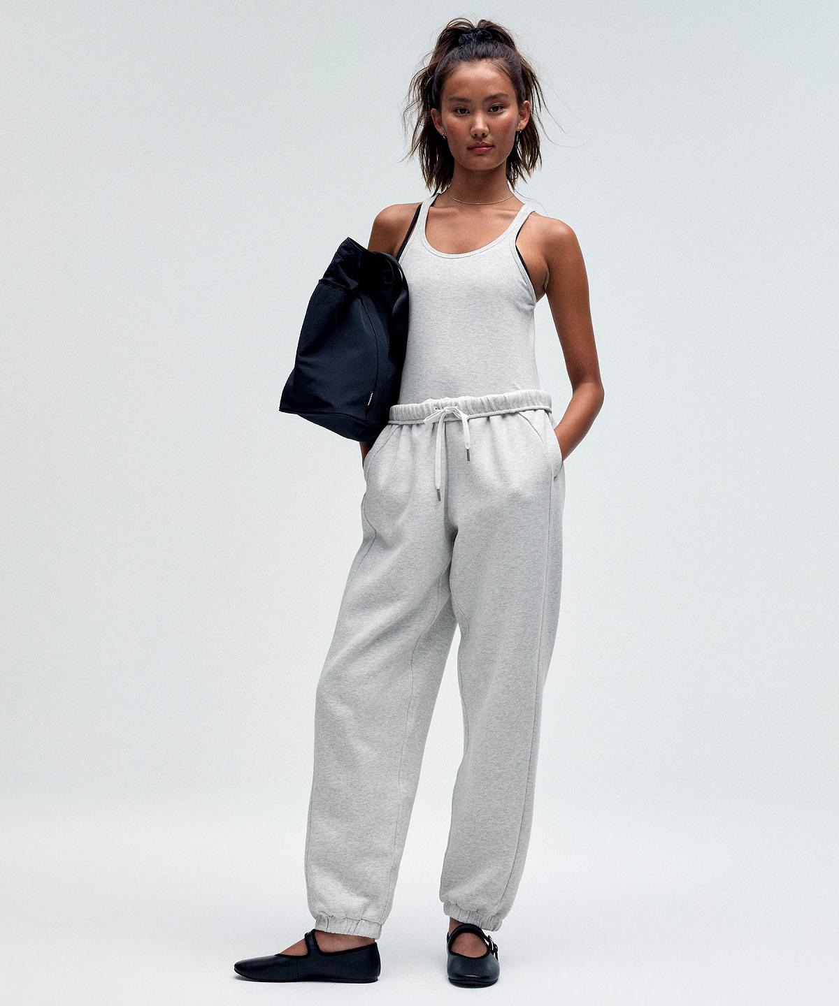 Light Grey Lululemon Scuba Mid-Rise Oversized Women Pants | NZ_LuLu57642