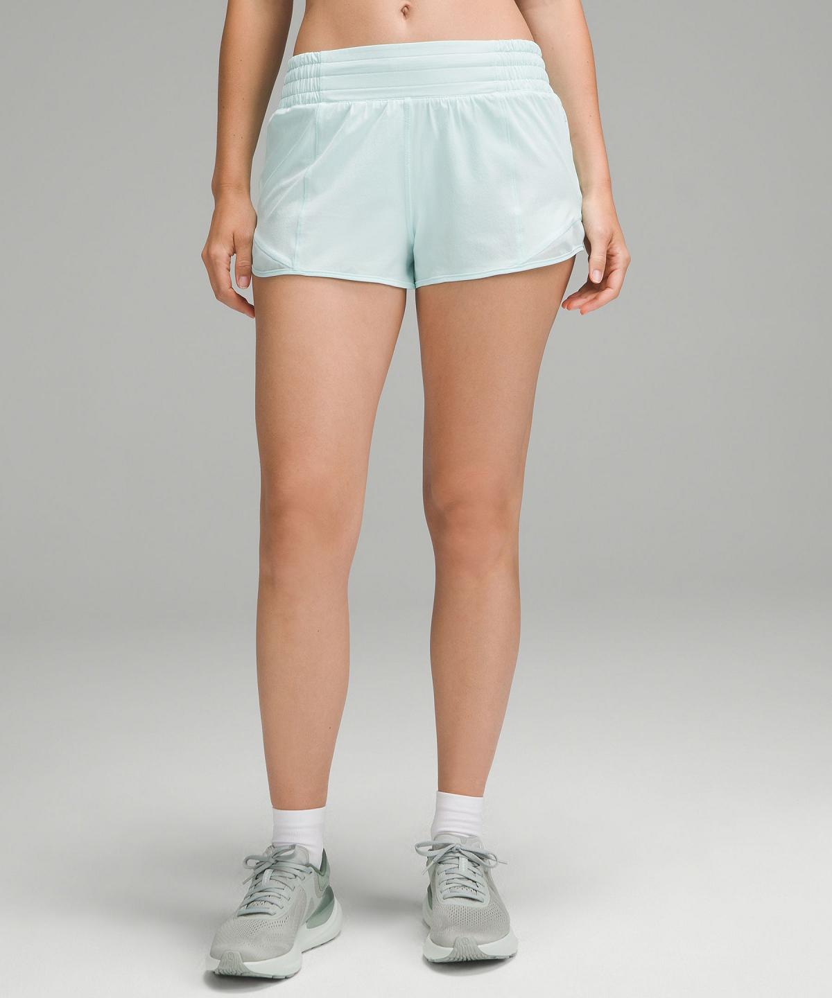 Mint Lululemon Hotty Hot High-Rise Lined 2.5" Women Shorts | NZ_LuLu61030